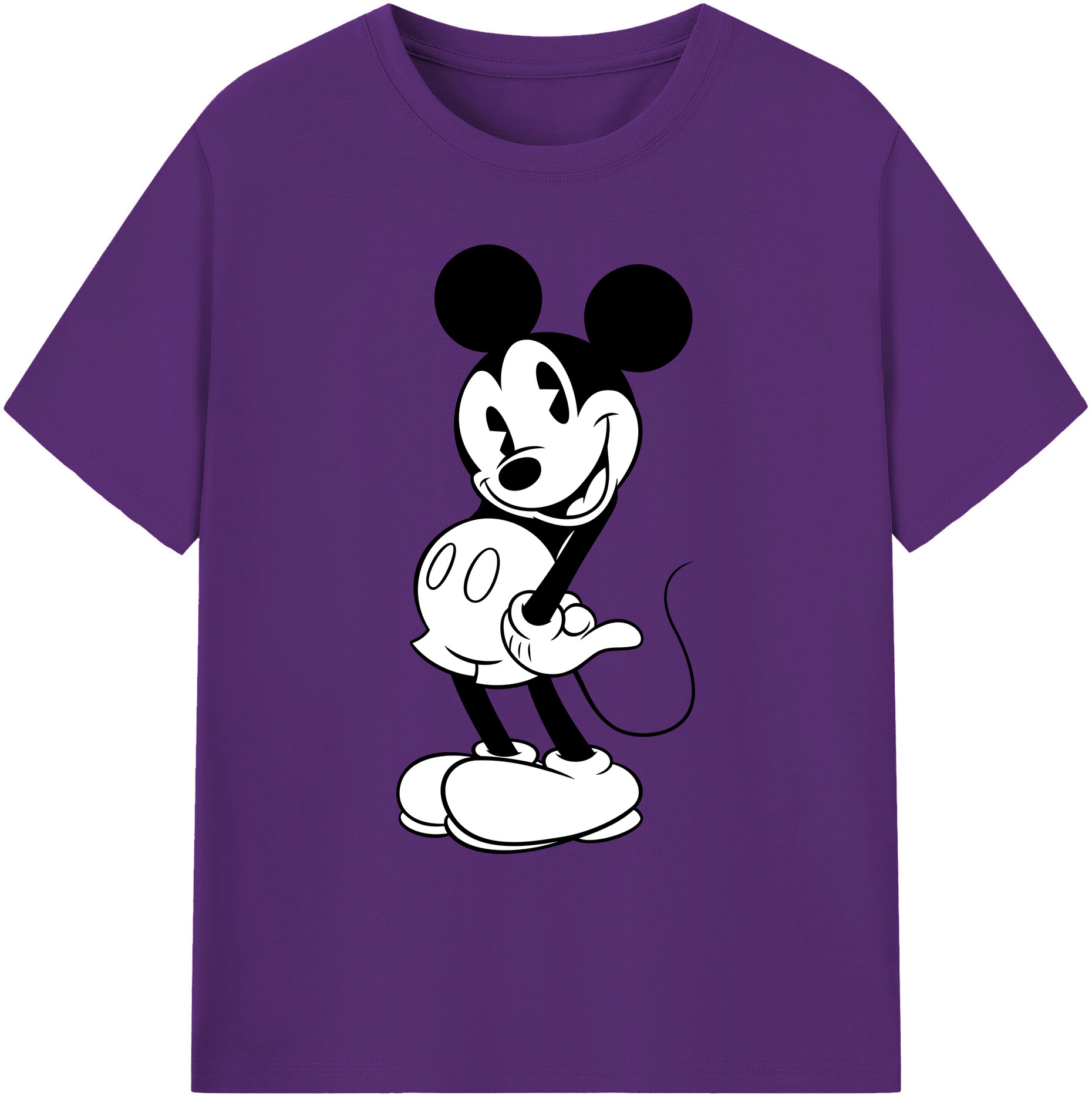 ミッキーマウス Mickey Mouse 綿100％ メンズ半袖Tシャツ｜肌触りやわらか＆通気性