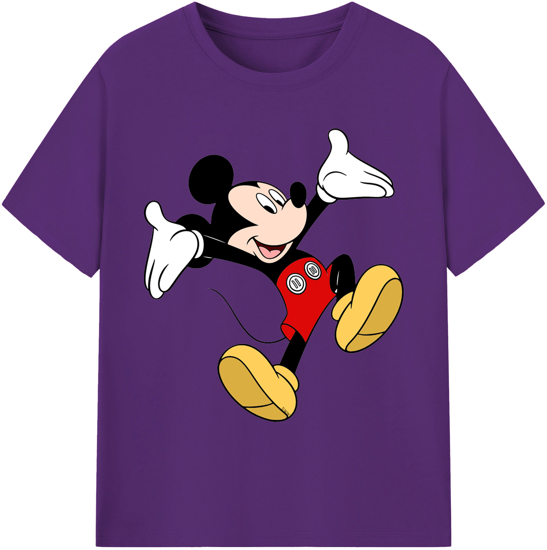 ミッキーマウス Mickey Mouse 綿100％ メンズ半袖Tシャツ｜肌触りやわらか＆通気性