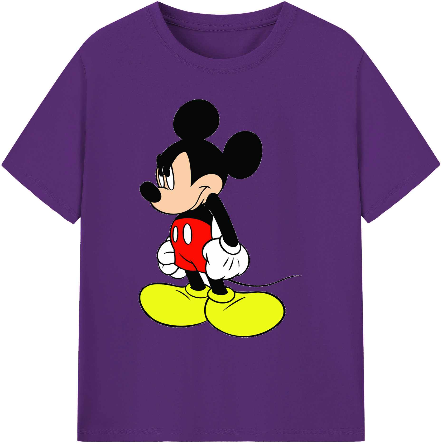 ミッキーマウス Mickey Mouse 綿100％ メンズ半袖Tシャツ｜肌触りやわらか＆通気性
