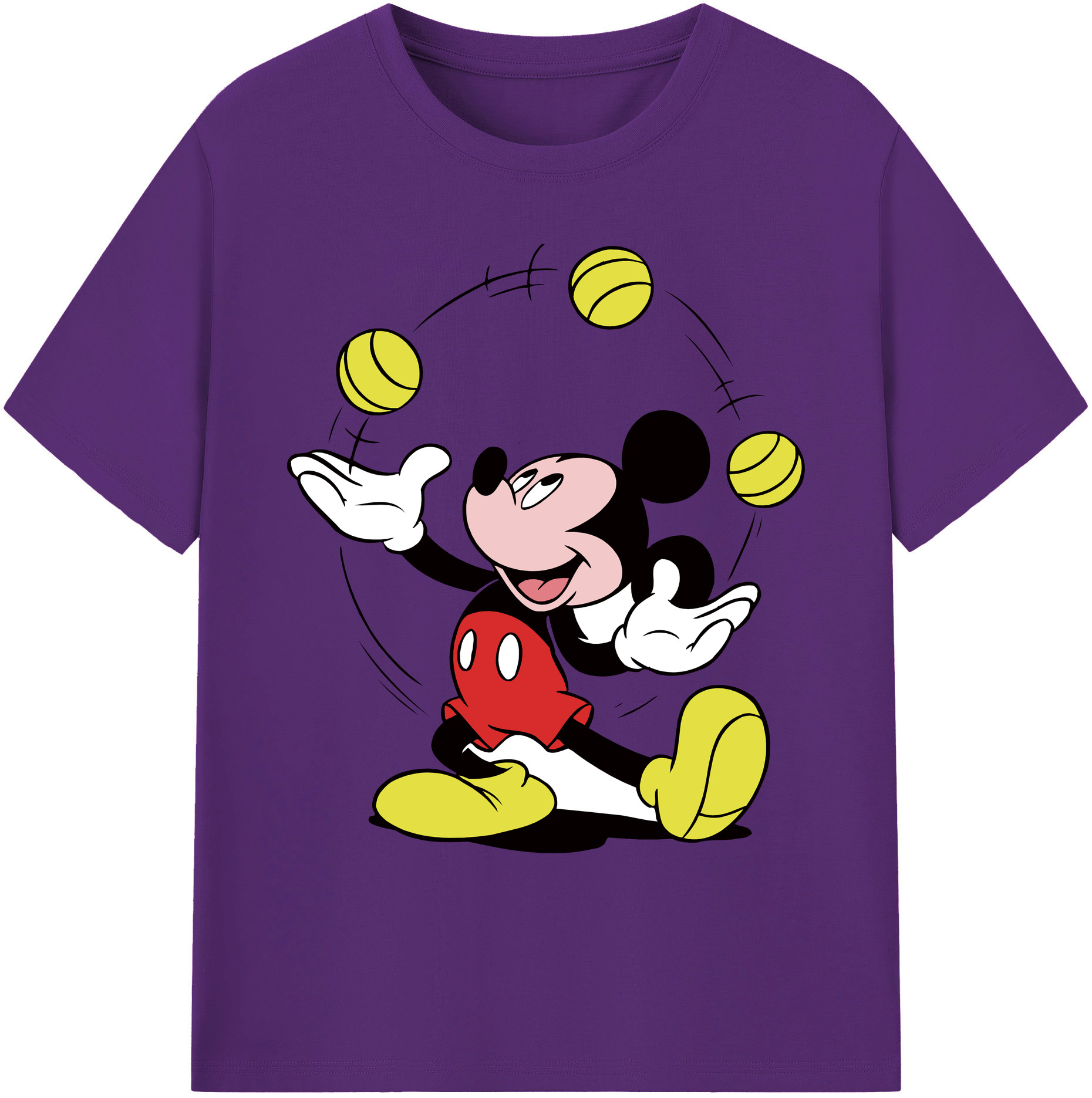 ミッキーマウス Mickey Mouse 綿100％ メンズ半袖Tシャツ｜肌触りやわらか＆通気性