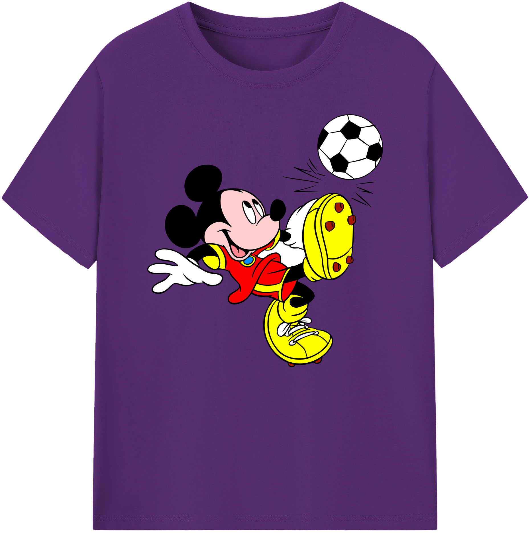 ミッキーマウス Mickey Mouse 綿100％ メンズ半袖Tシャツ｜肌触りやわらか＆通気性