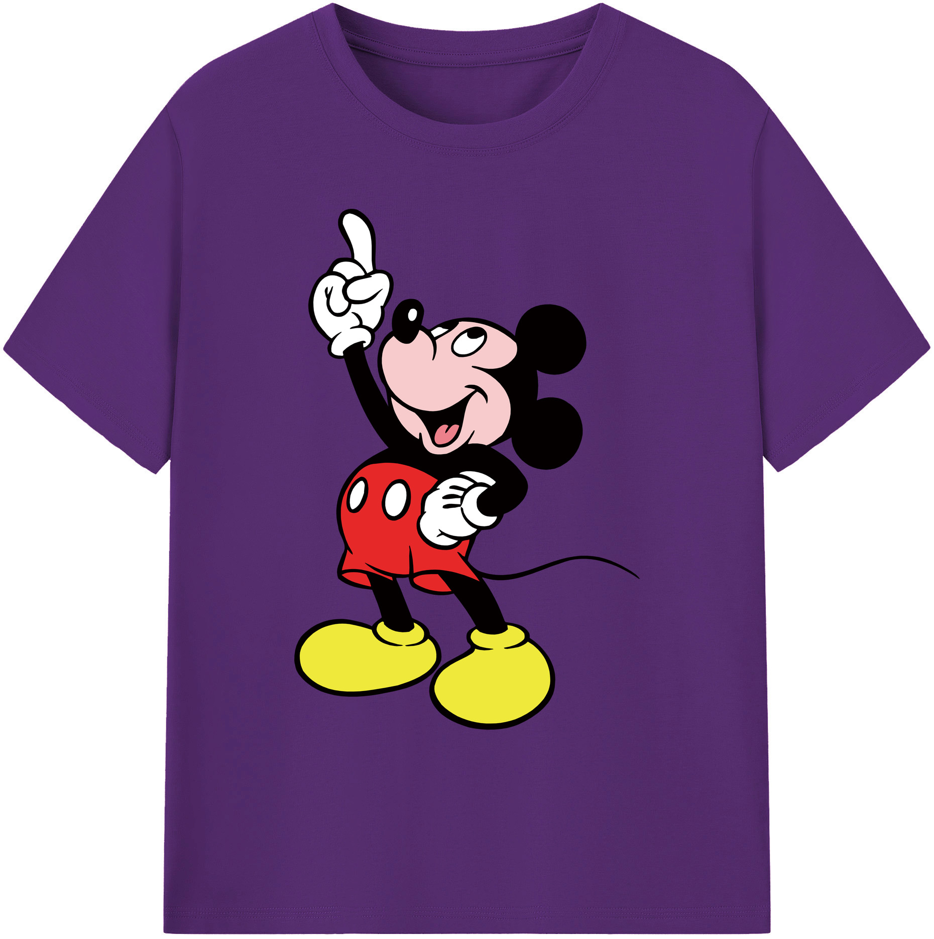 ミッキーマウス Mickey Mouse 綿100％ メンズ半袖Tシャツ｜肌触りやわらか＆通気性