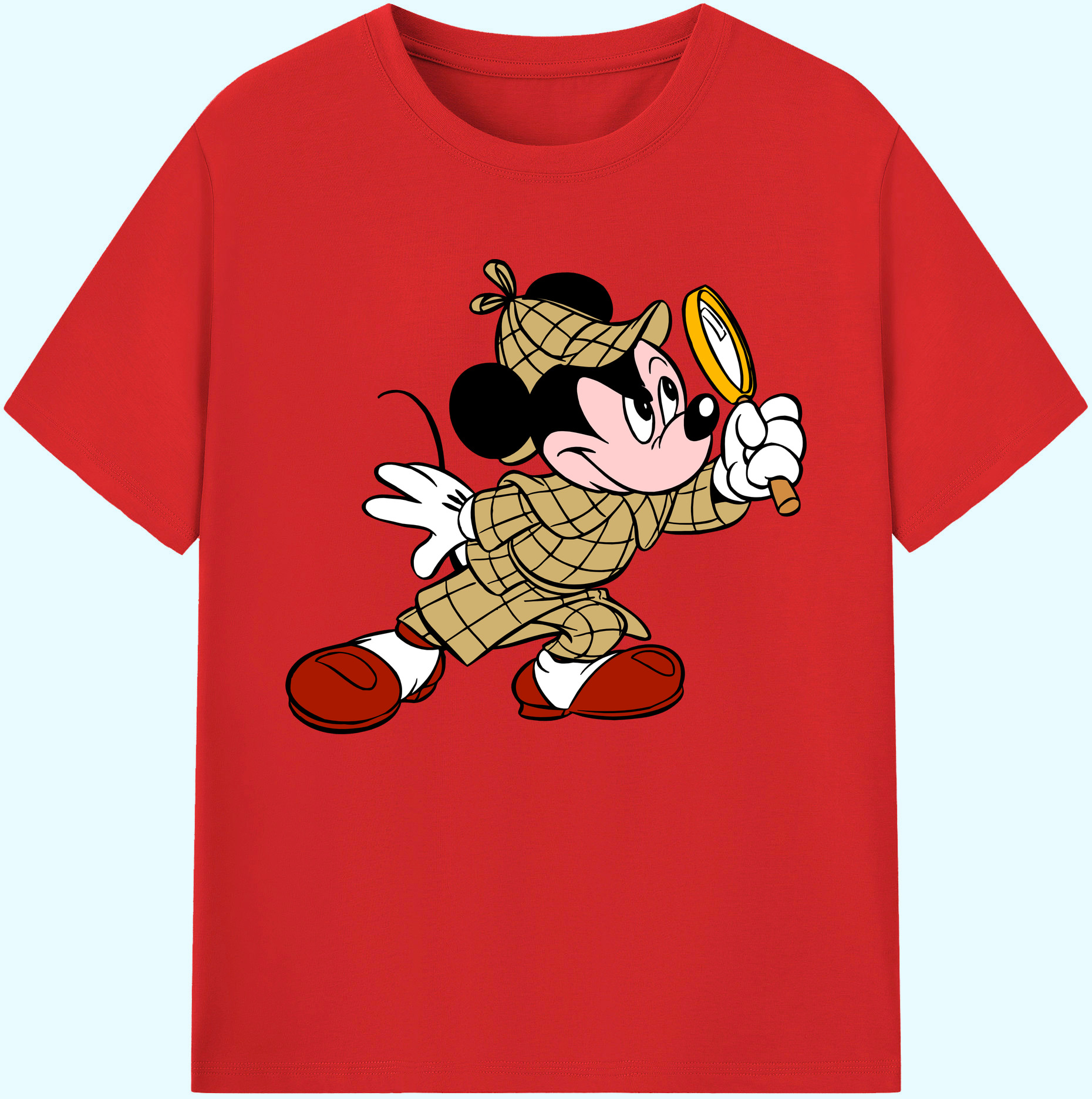 ミッキーマウス Mickey Mouse 綿100％ メンズ半袖Tシャツ｜肌触りやわらか＆通気性