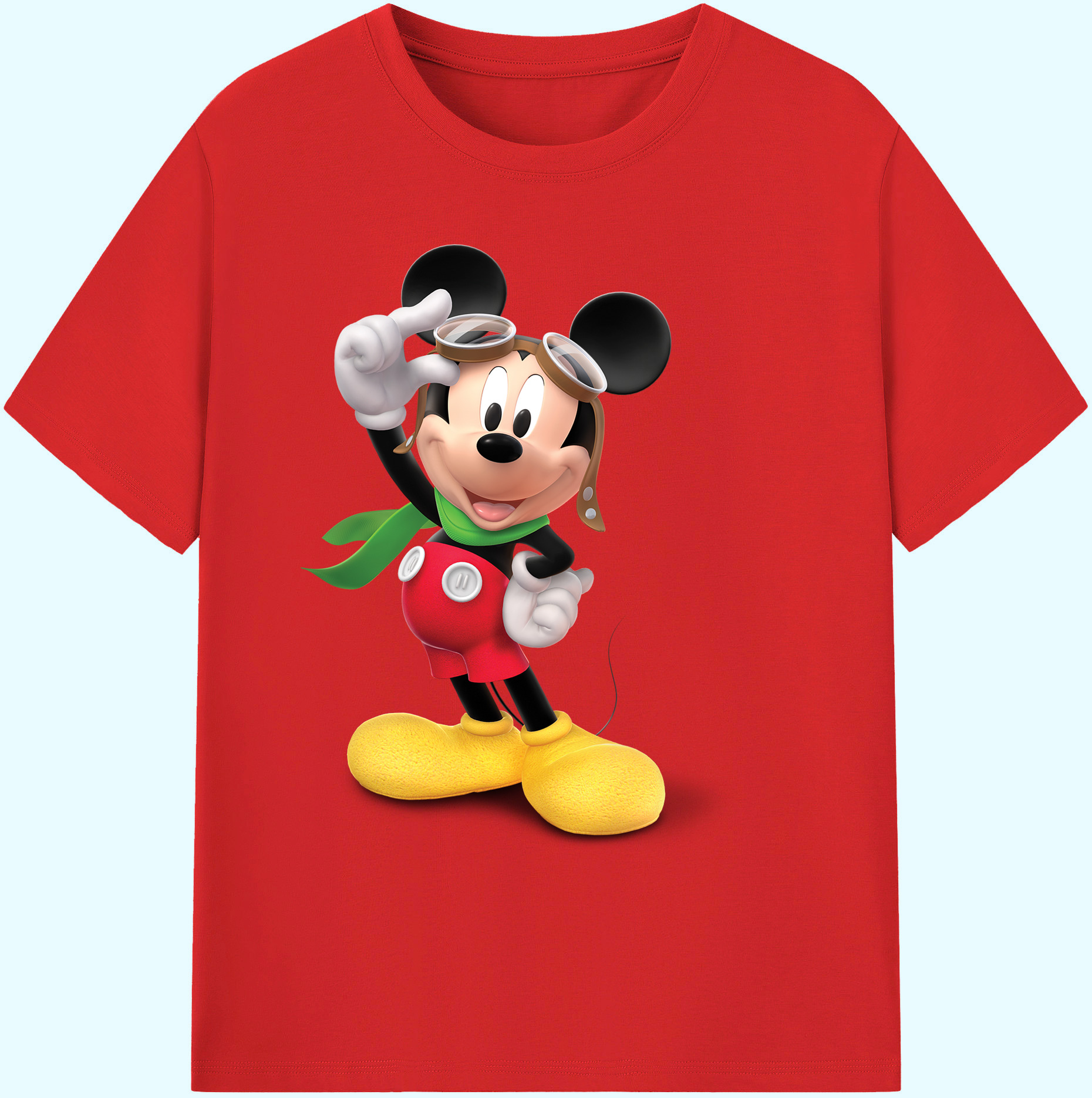 ミッキーマウス Mickey Mouse 綿100％ メンズ半袖Tシャツ｜肌触りやわらか＆通気性