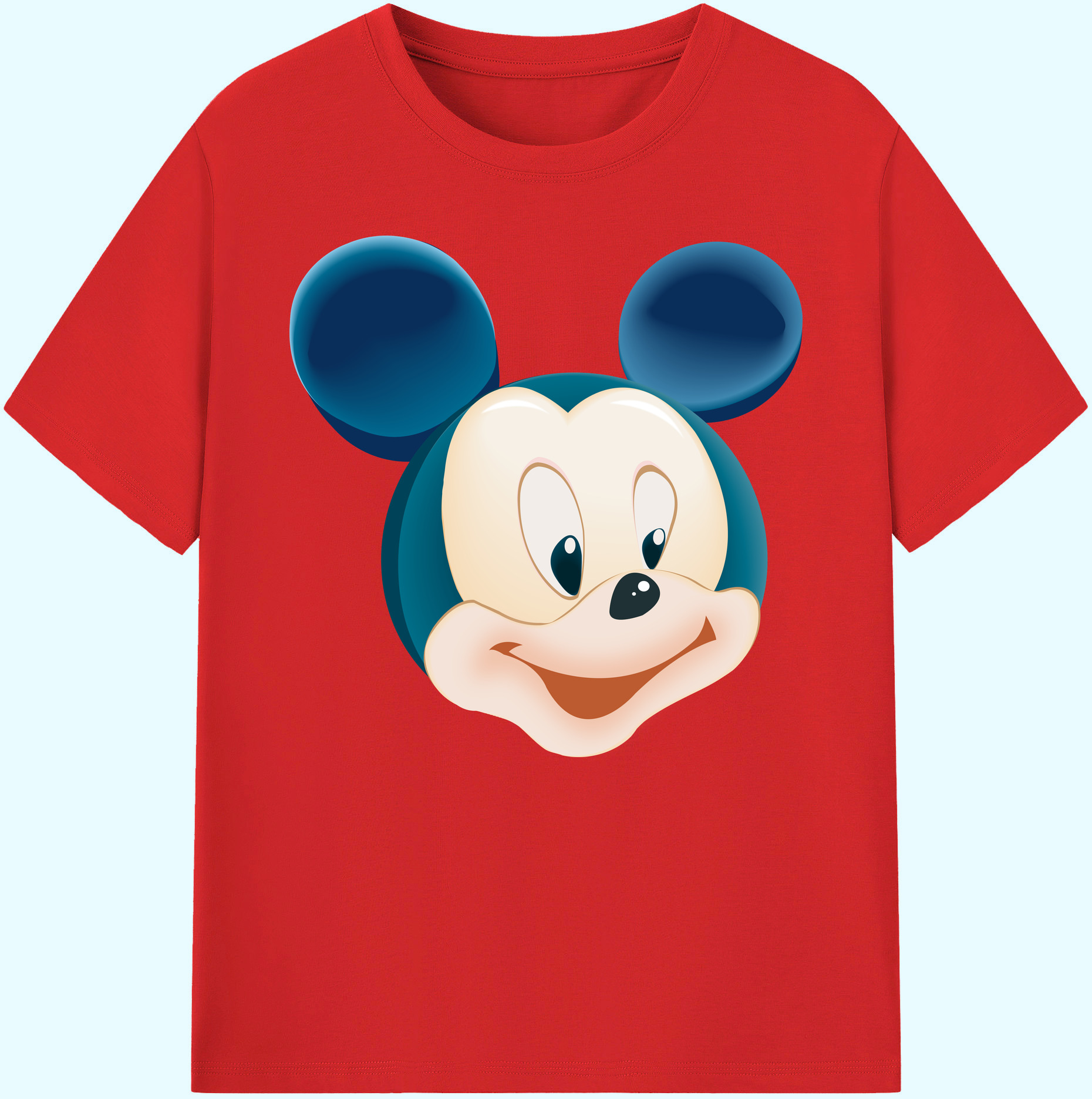 ミッキーマウス Mickey Mouse 綿100％ メンズ半袖Tシャツ｜肌触りやわらか＆通気性