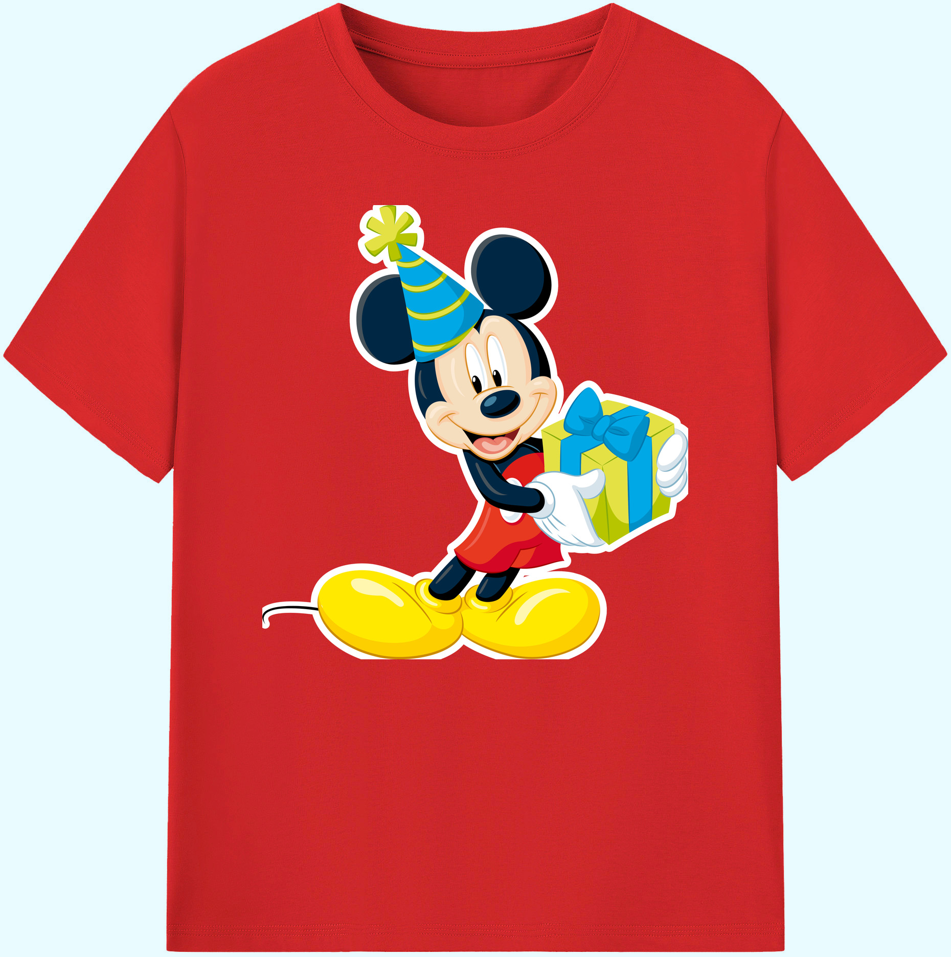 ミッキーマウス Mickey Mouse 綿100％ メンズ半袖Tシャツ｜肌触りやわらか＆通気性