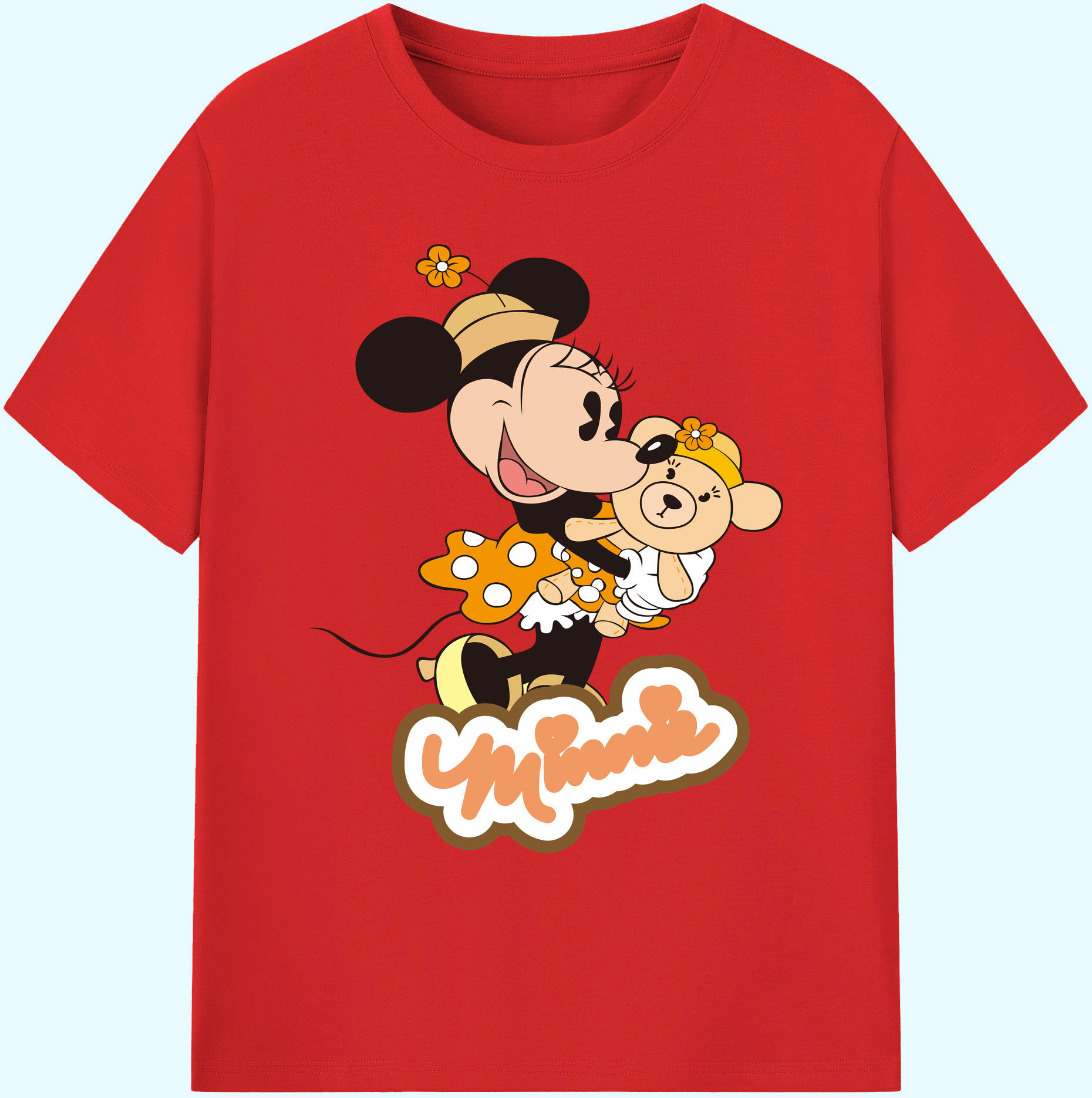 ミッキーマウス Mickey Mouse 綿100％ メンズ半袖Tシャツ｜肌触りやわらか＆通気性