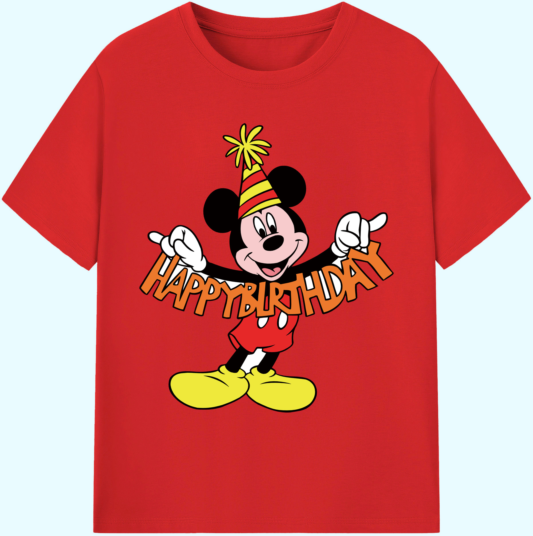 ミッキーマウス Mickey Mouse 綿100％ メンズ半袖Tシャツ｜肌触りやわらか＆通気性