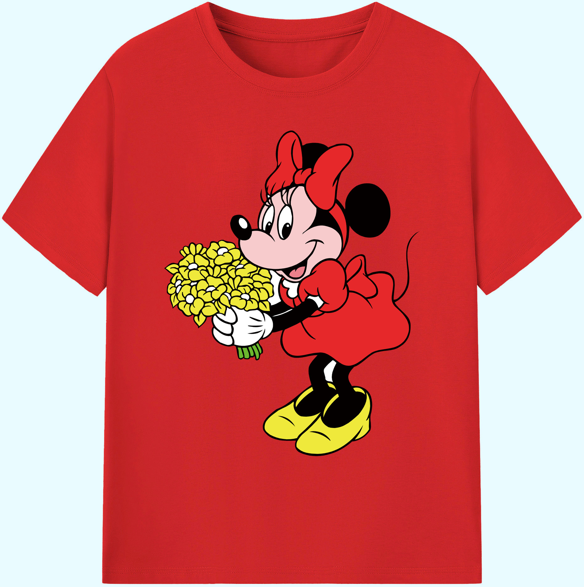ミッキーマウス Mickey Mouse 綿100％ メンズ半袖Tシャツ｜肌触りやわらか＆通気性