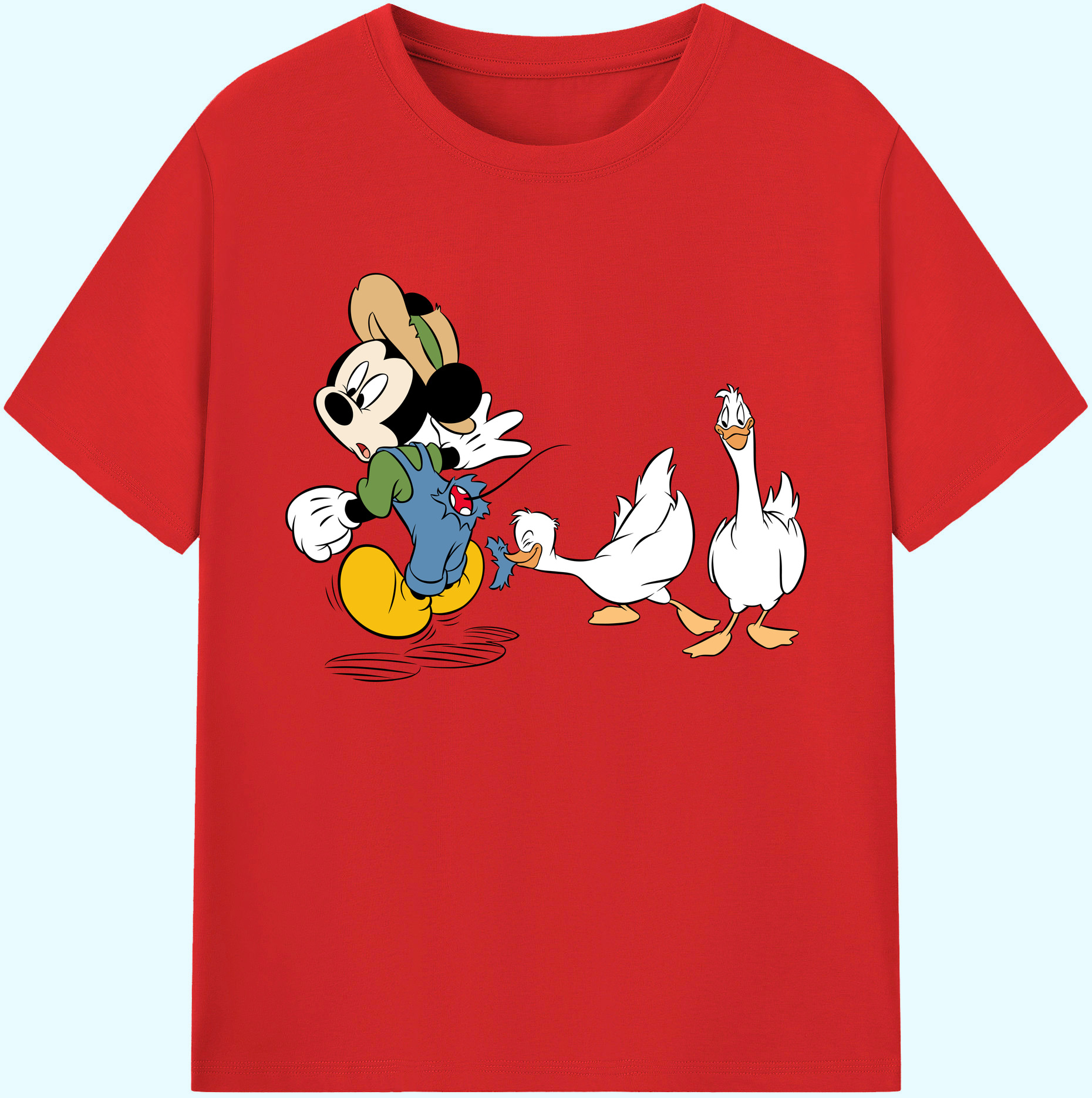 ミッキーマウス Mickey Mouse 綿100％ メンズ半袖Tシャツ｜肌触りやわらか＆通気性