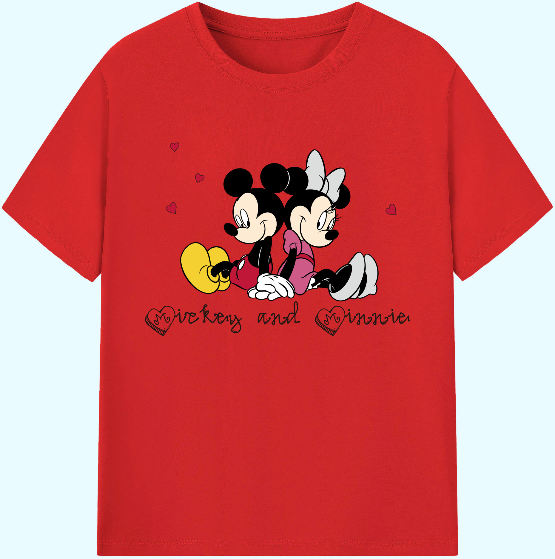 ミッキーマウス Mickey Mouse 綿100％ メンズ半袖Tシャツ｜肌触りやわらか＆通気性