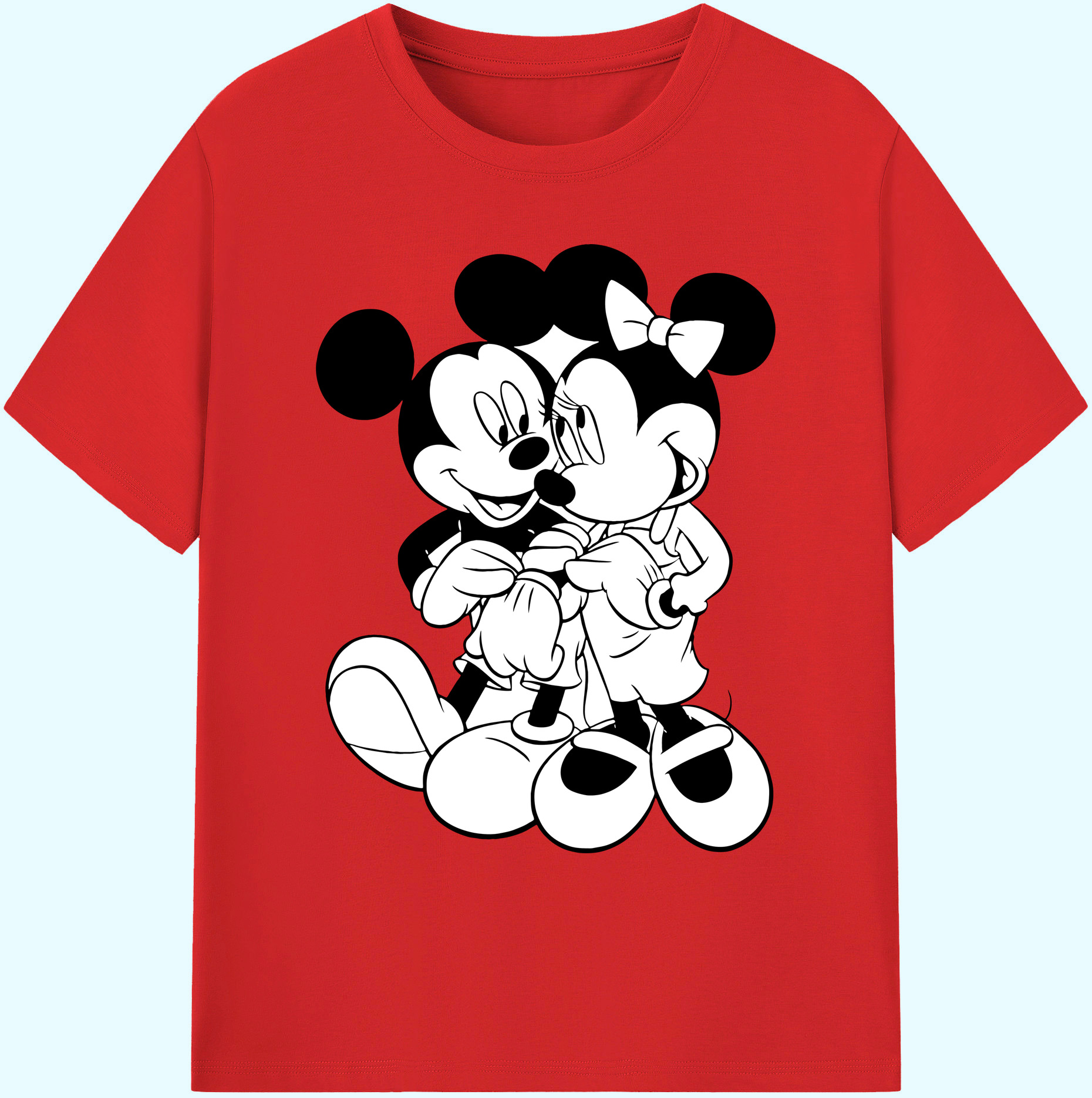 ミッキーマウス Mickey Mouse 綿100％ メンズ半袖Tシャツ｜肌触りやわらか＆通気性