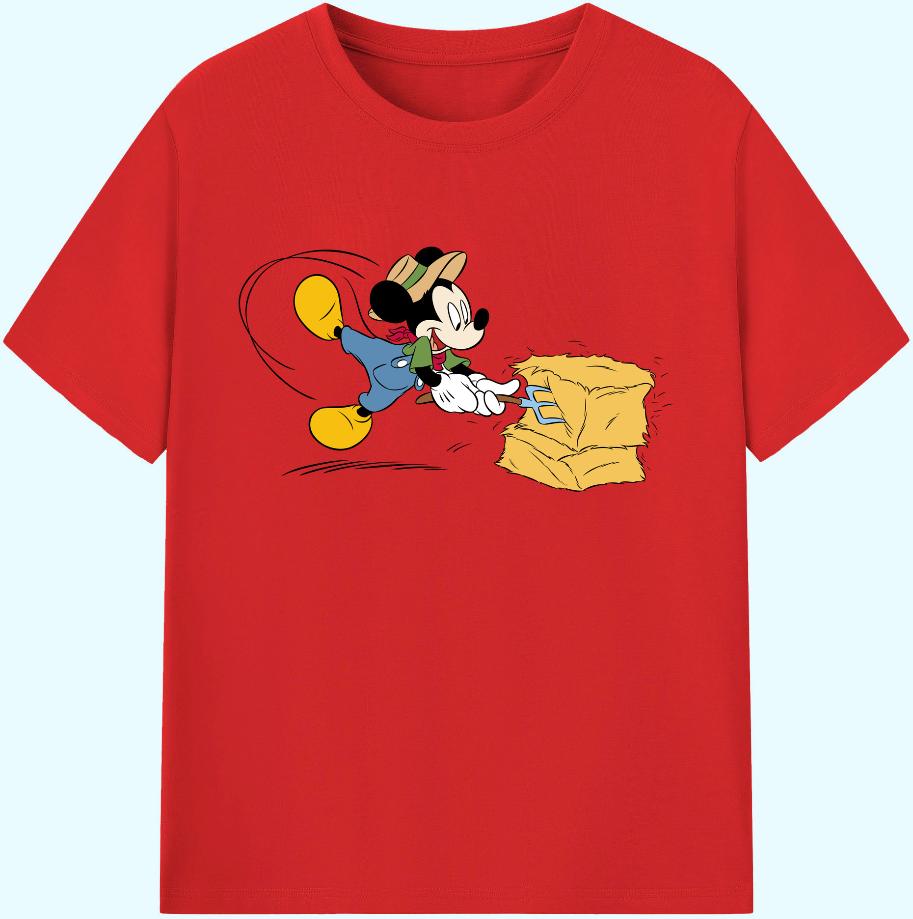 ミッキーマウス Mickey Mouse 綿100％ メンズ半袖Tシャツ｜肌触りやわらか＆通気性