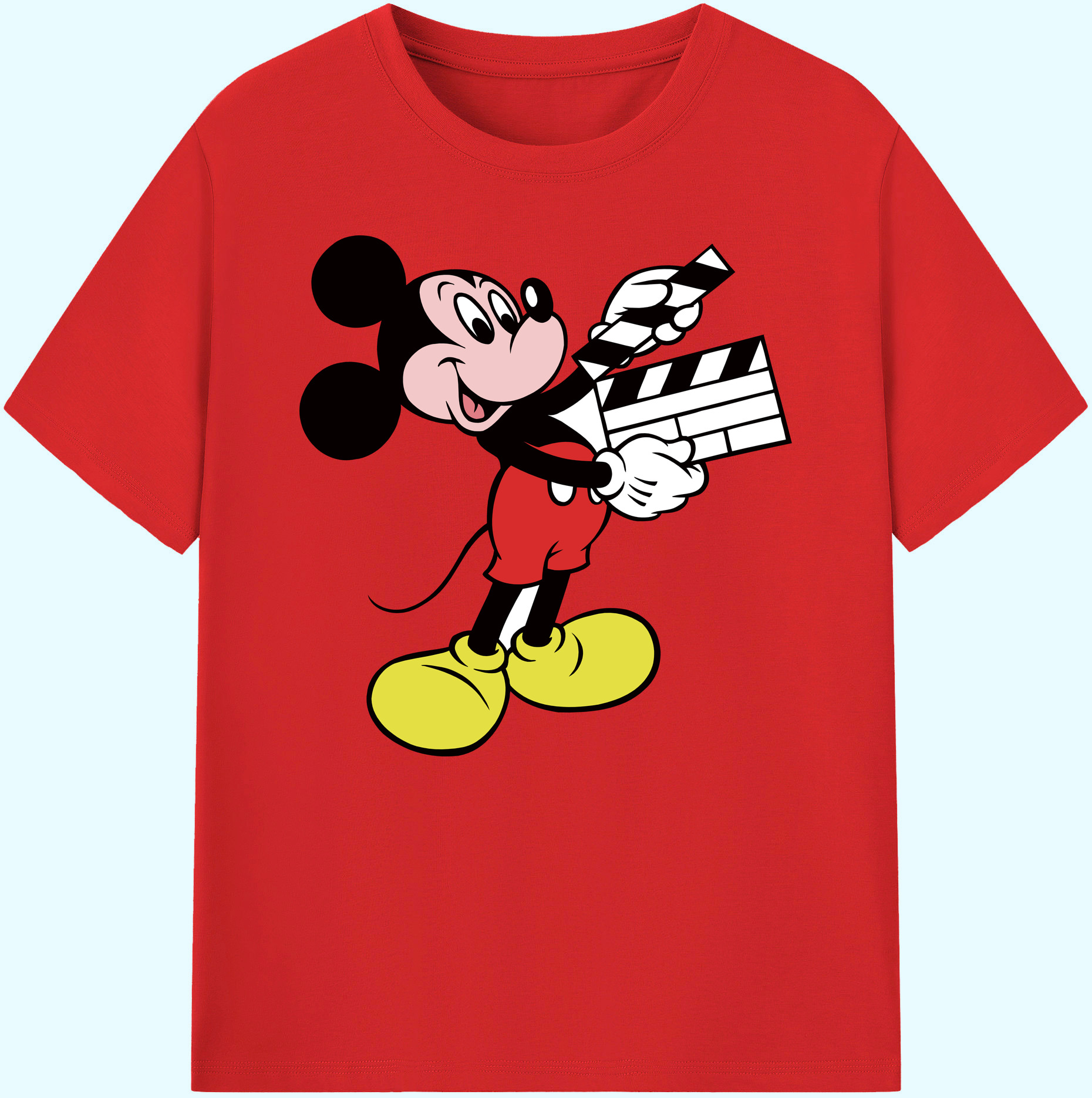 ミッキーマウス Mickey Mouse 綿100％ メンズ半袖Tシャツ｜肌触りやわらか＆通気性