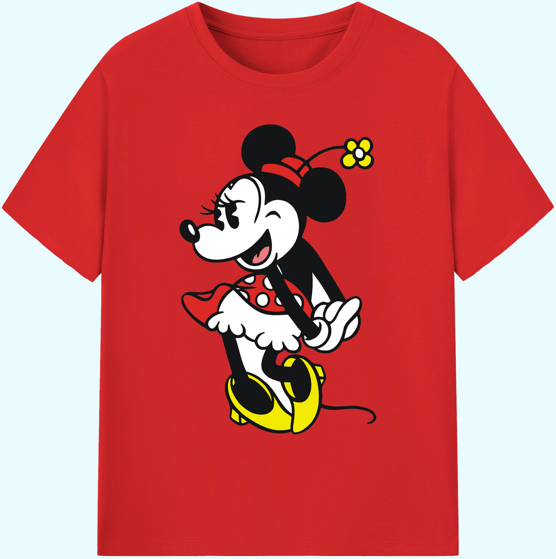 ミッキーマウス Mickey Mouse 綿100％ メンズ半袖Tシャツ｜肌触りやわらか＆通気性