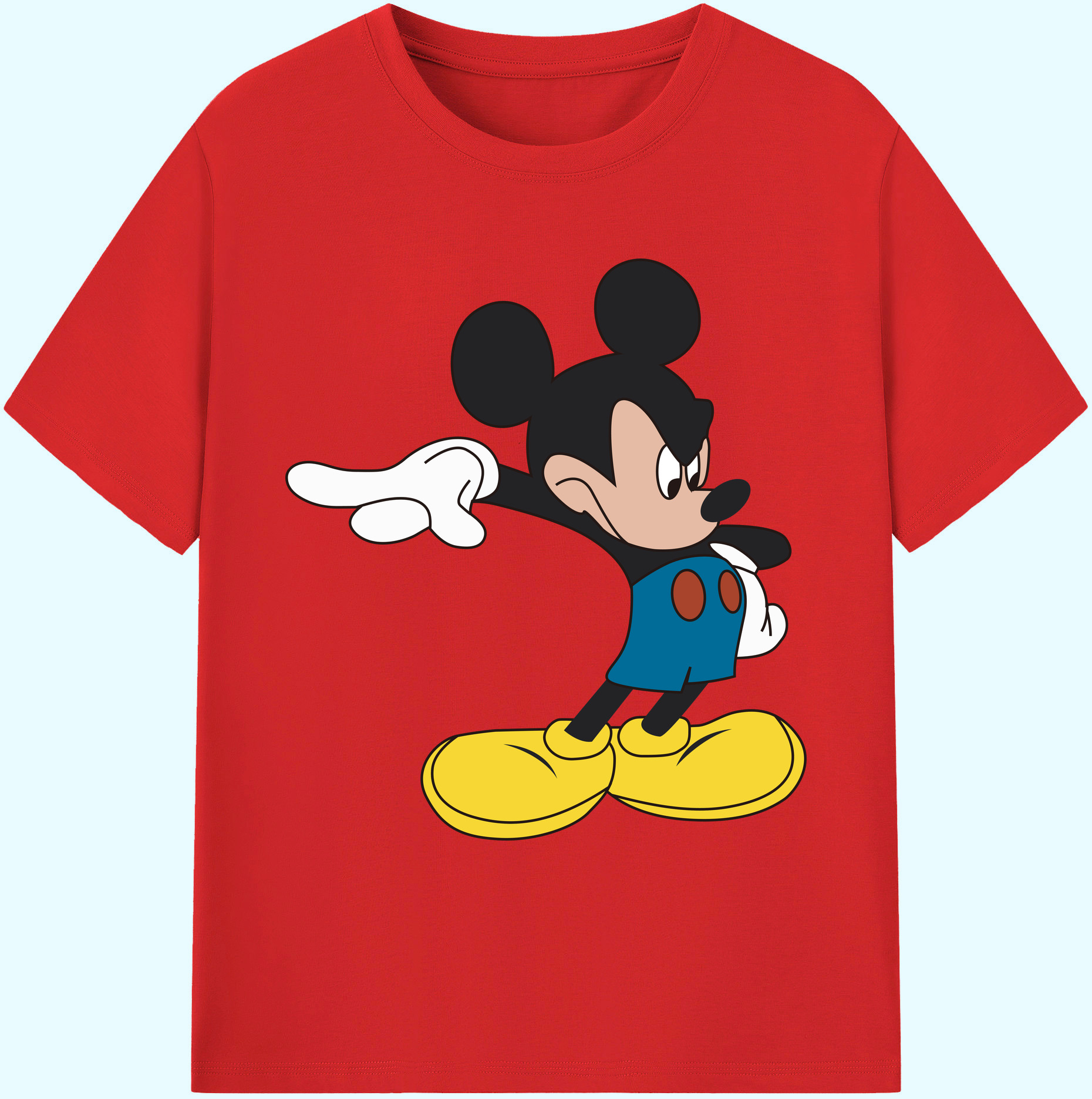 ミッキーマウス Mickey Mouse 綿100％ メンズ半袖Tシャツ｜肌触りやわらか＆通気性