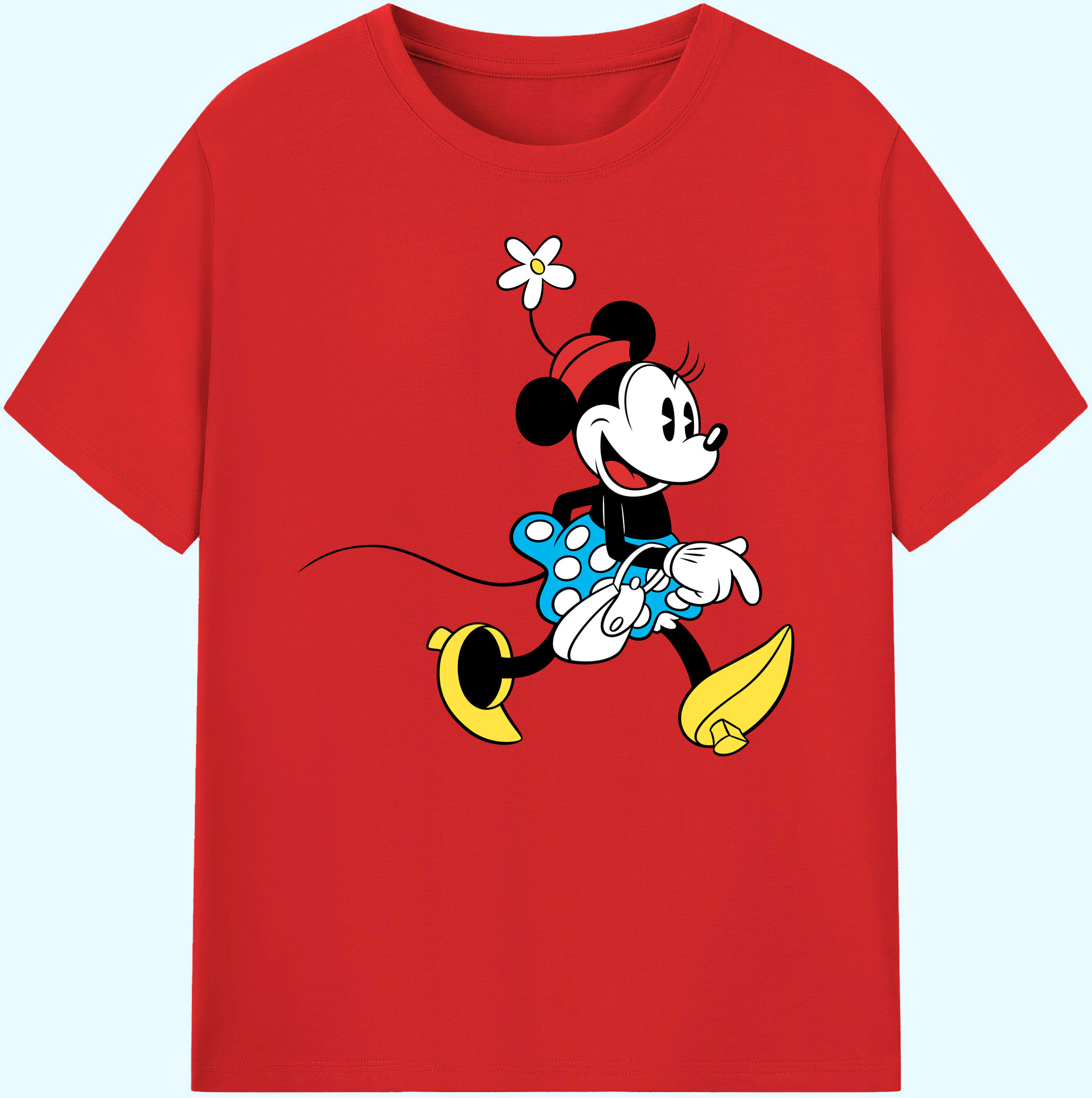 ミッキーマウス Mickey Mouse 綿100％ メンズ半袖Tシャツ｜肌触りやわらか＆通気性