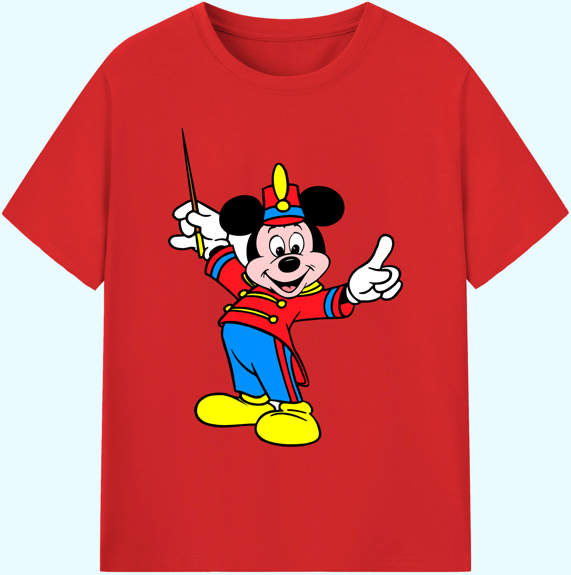 ミッキーマウス Mickey Mouse 綿100％ メンズ半袖Tシャツ｜肌触りやわらか＆通気性