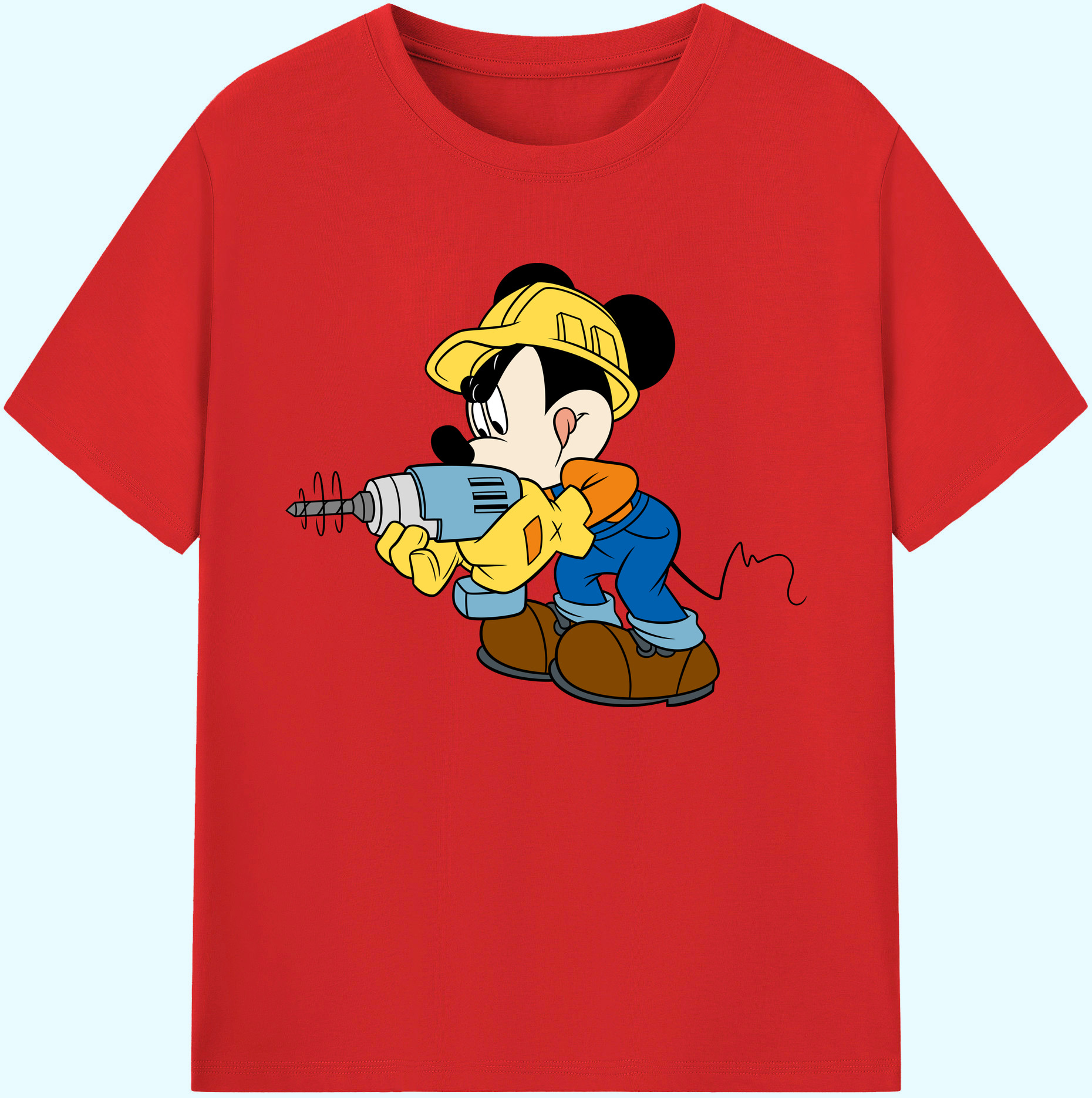 ミッキーマウス Mickey Mouse 綿100％ メンズ半袖Tシャツ｜肌触りやわらか＆通気性
