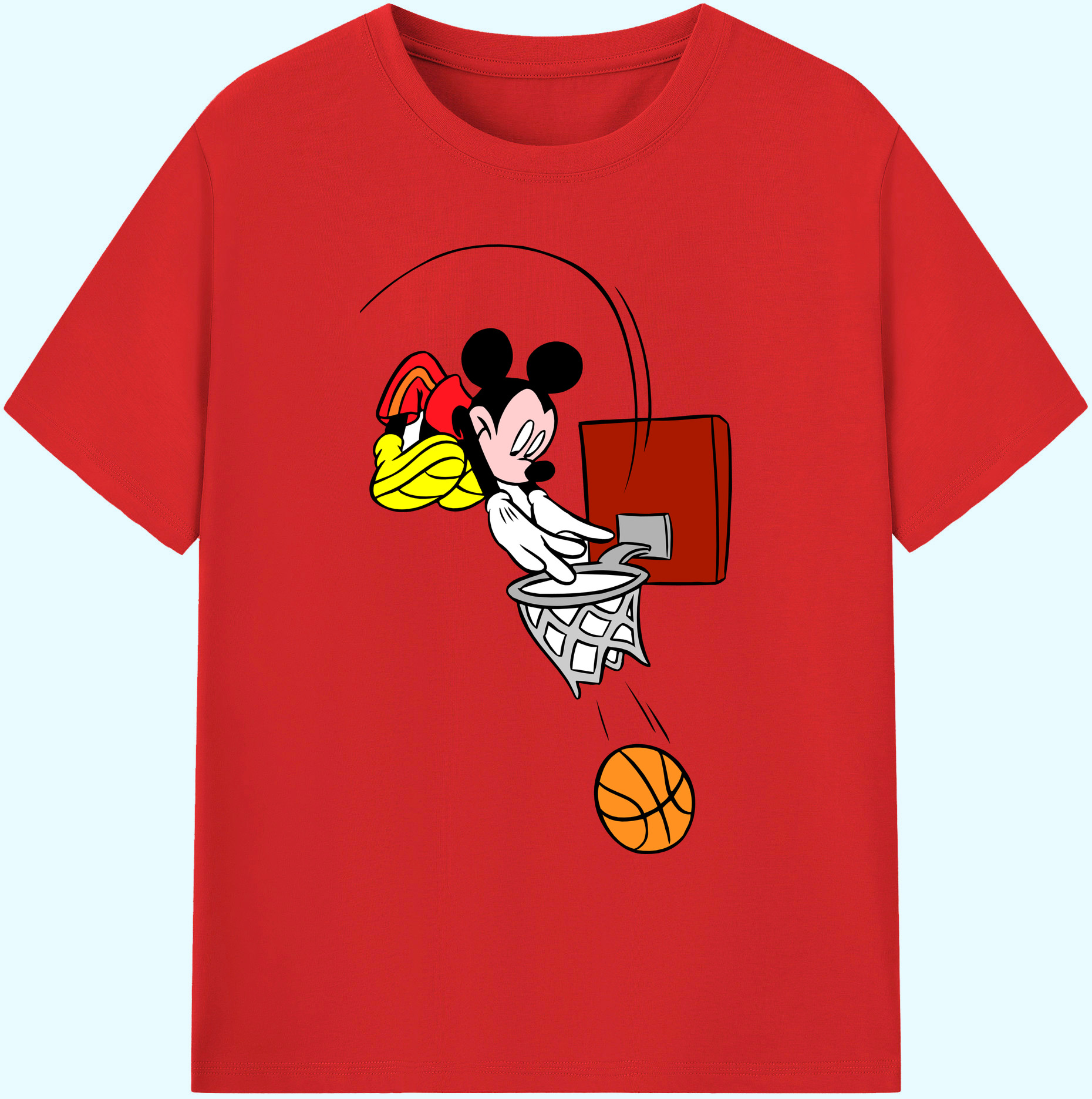 ミッキーマウス Mickey Mouse 綿100％ メンズ半袖Tシャツ｜肌触りやわらか＆通気性