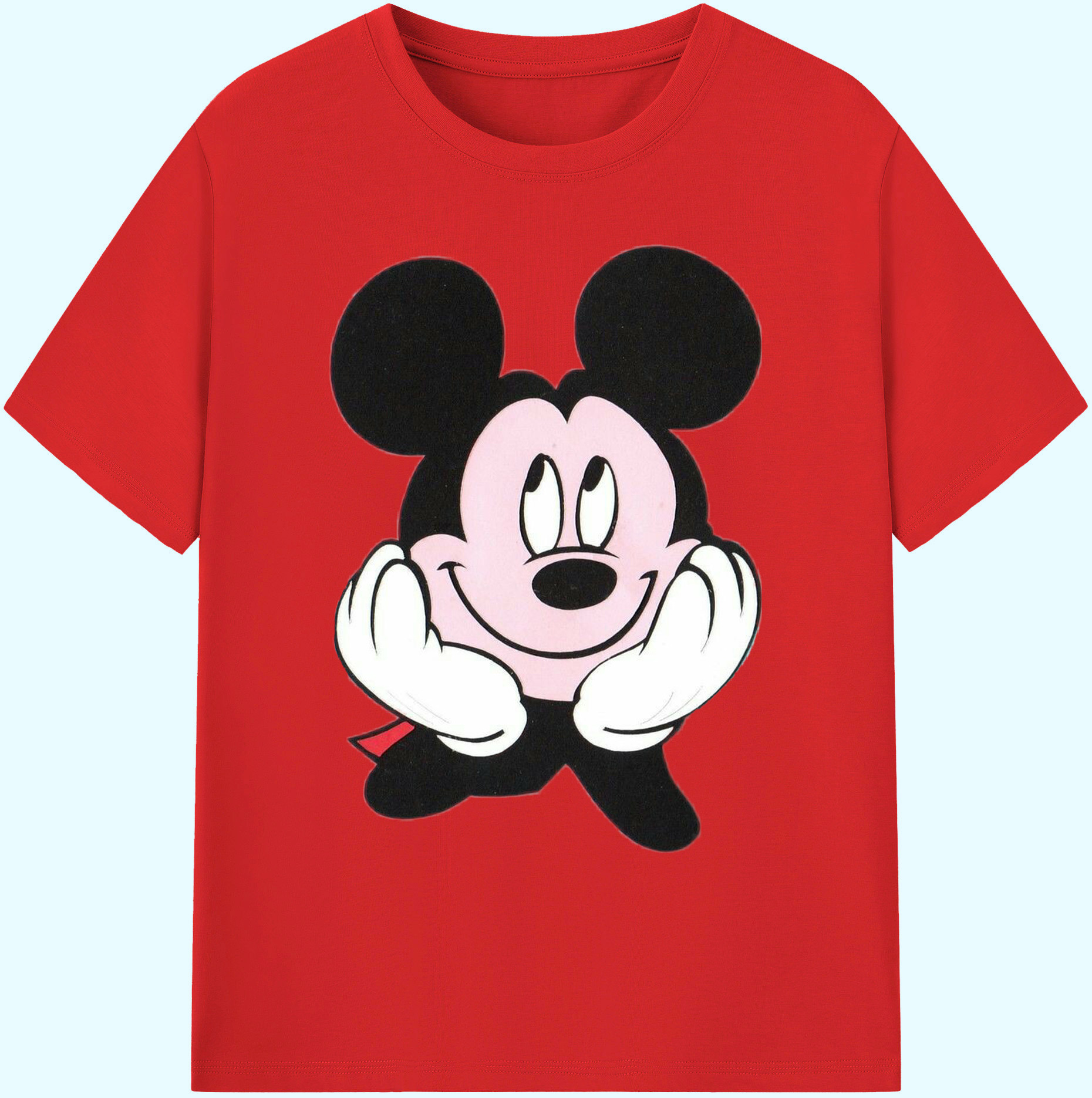 ミッキーマウス Mickey Mouse 綿100％ メンズ半袖Tシャツ｜肌触りやわらか＆通気性