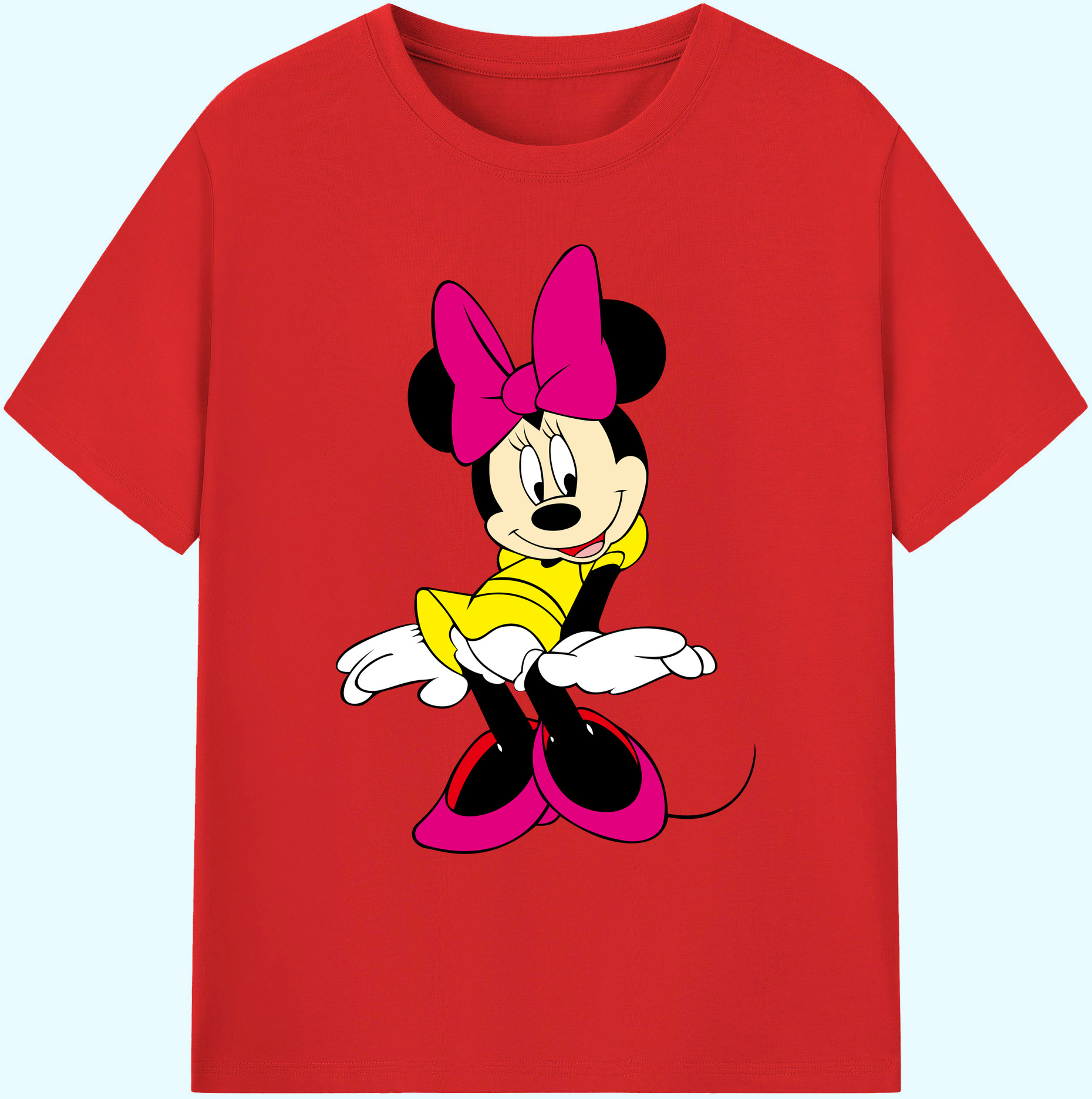 ミッキーマウス Mickey Mouse 綿100％ メンズ半袖Tシャツ｜肌触りやわらか＆通気性