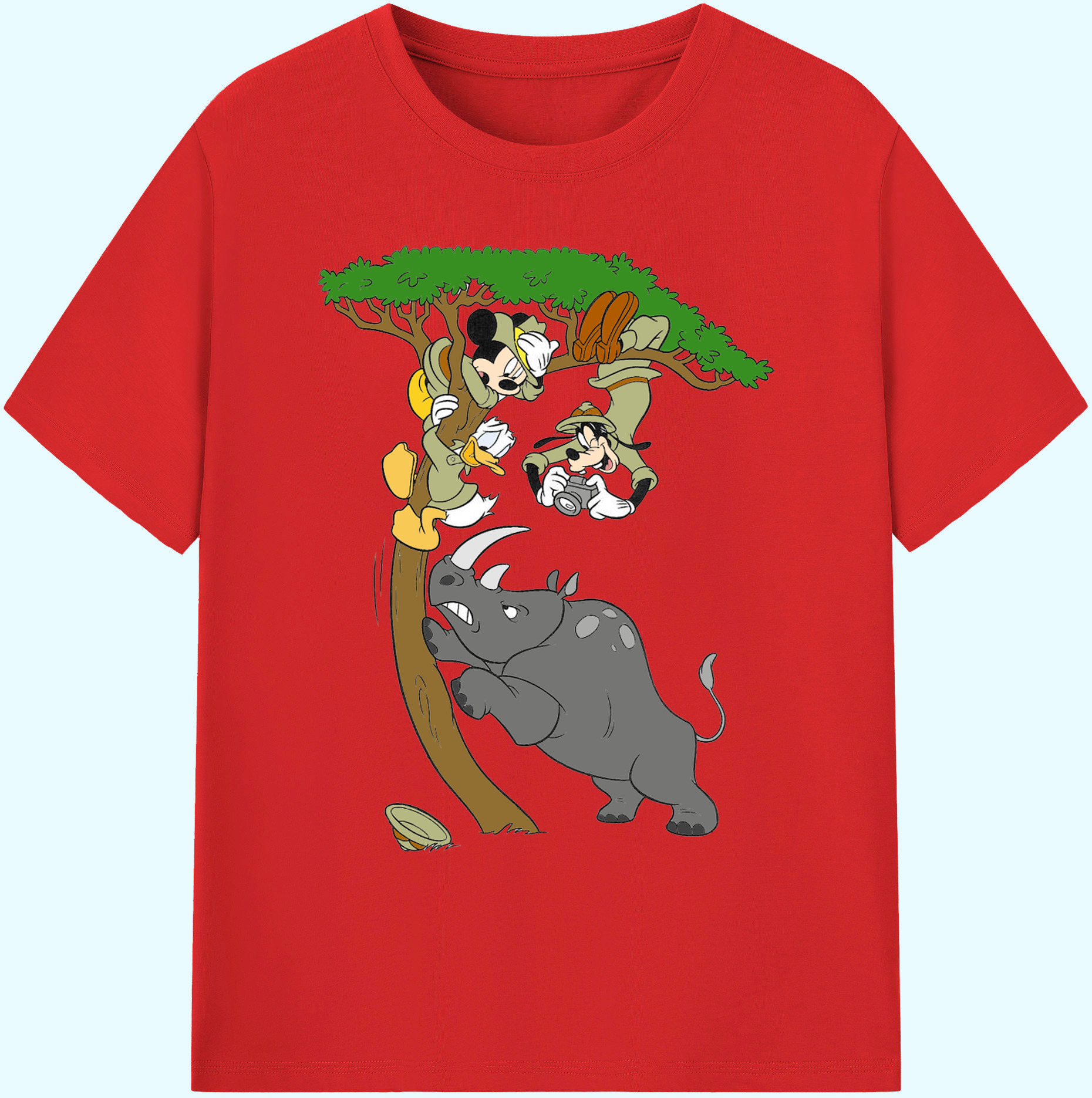ミッキーマウス Mickey Mouse 綿100％ メンズ半袖Tシャツ｜肌触りやわらか＆通気性