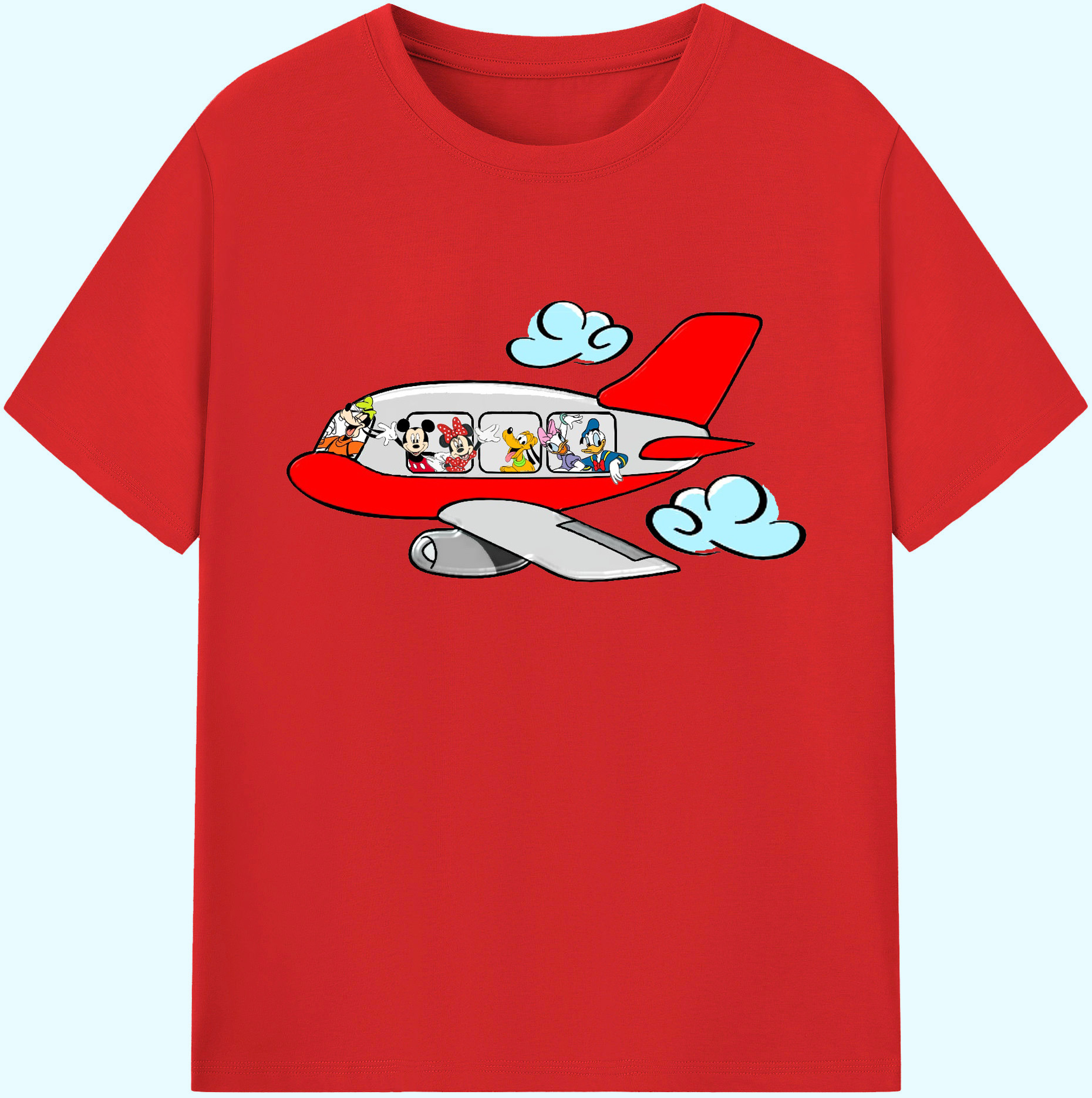 ミッキーマウス Mickey Mouse 綿100％ メンズ半袖Tシャツ｜肌触りやわらか＆通気性