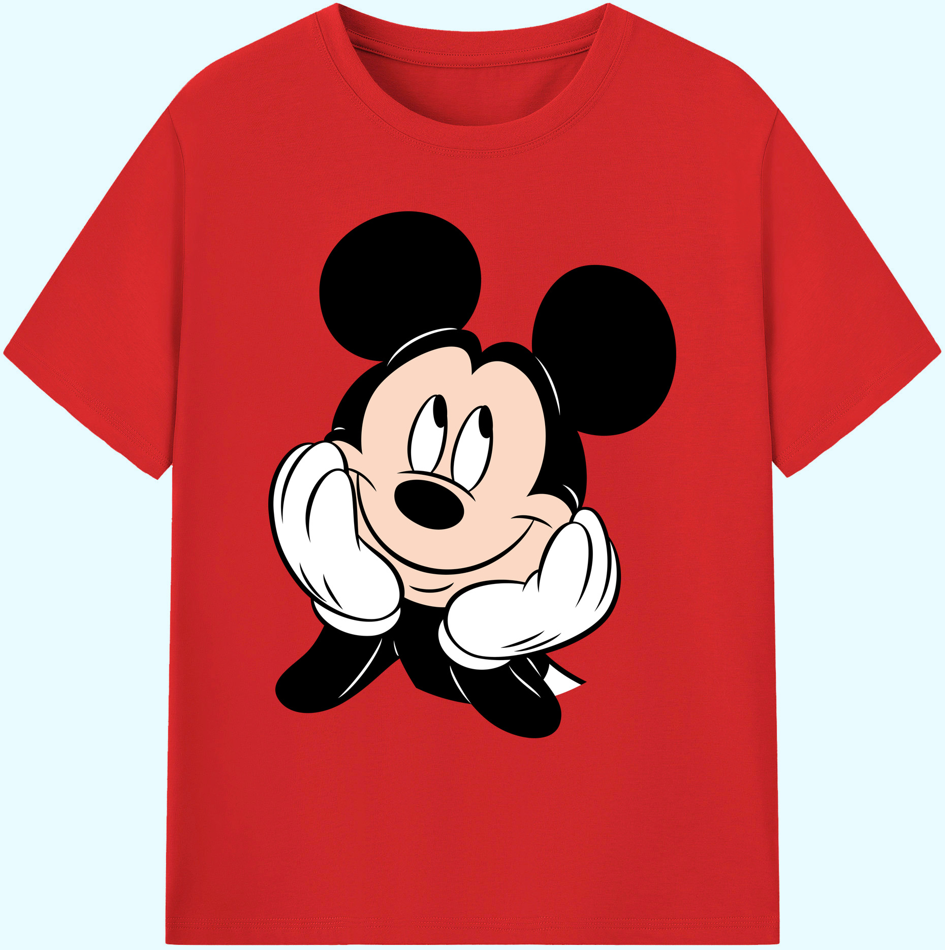 ミッキーマウス Mickey Mouse 綿100％ メンズ半袖Tシャツ｜肌触りやわらか＆通気性