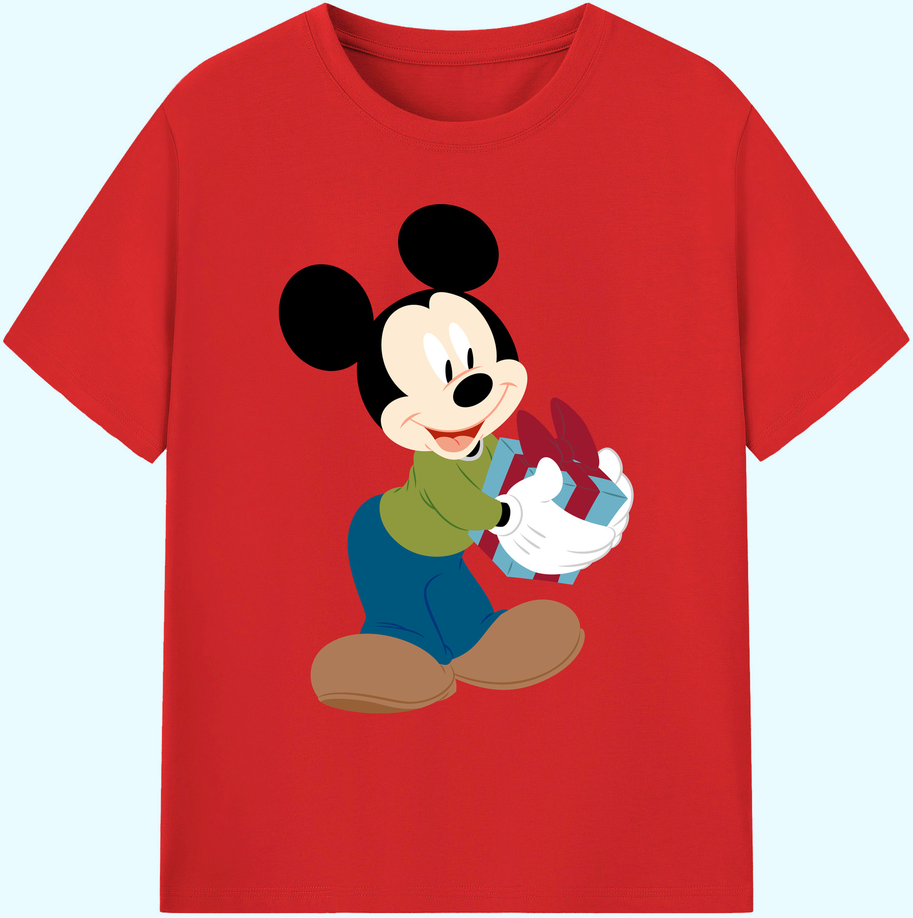 ミッキーマウス Mickey Mouse 綿100％ メンズ半袖Tシャツ｜肌触りやわらか＆通気性