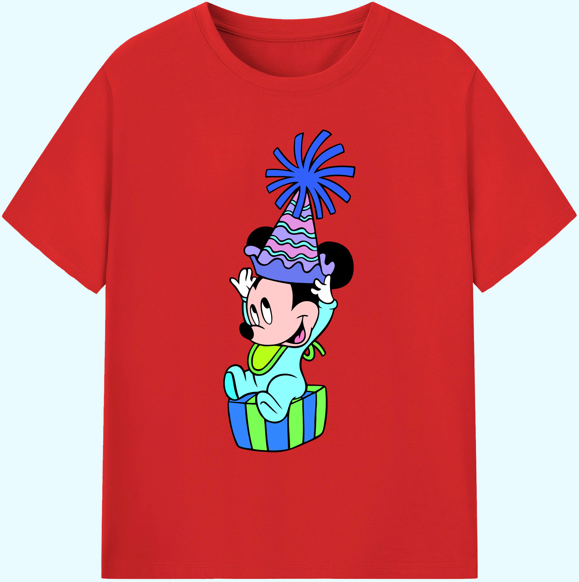 ミッキーマウス Mickey Mouse 綿100％ メンズ半袖Tシャツ｜肌触りやわらか＆通気性