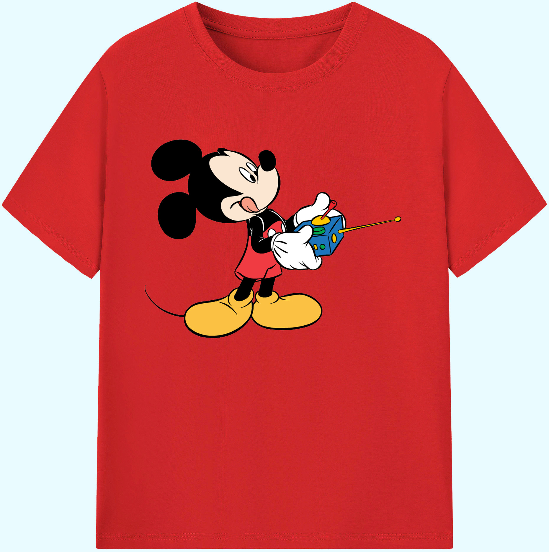 ミッキーマウス Mickey Mouse 綿100％ メンズ半袖Tシャツ｜肌触りやわらか＆通気性