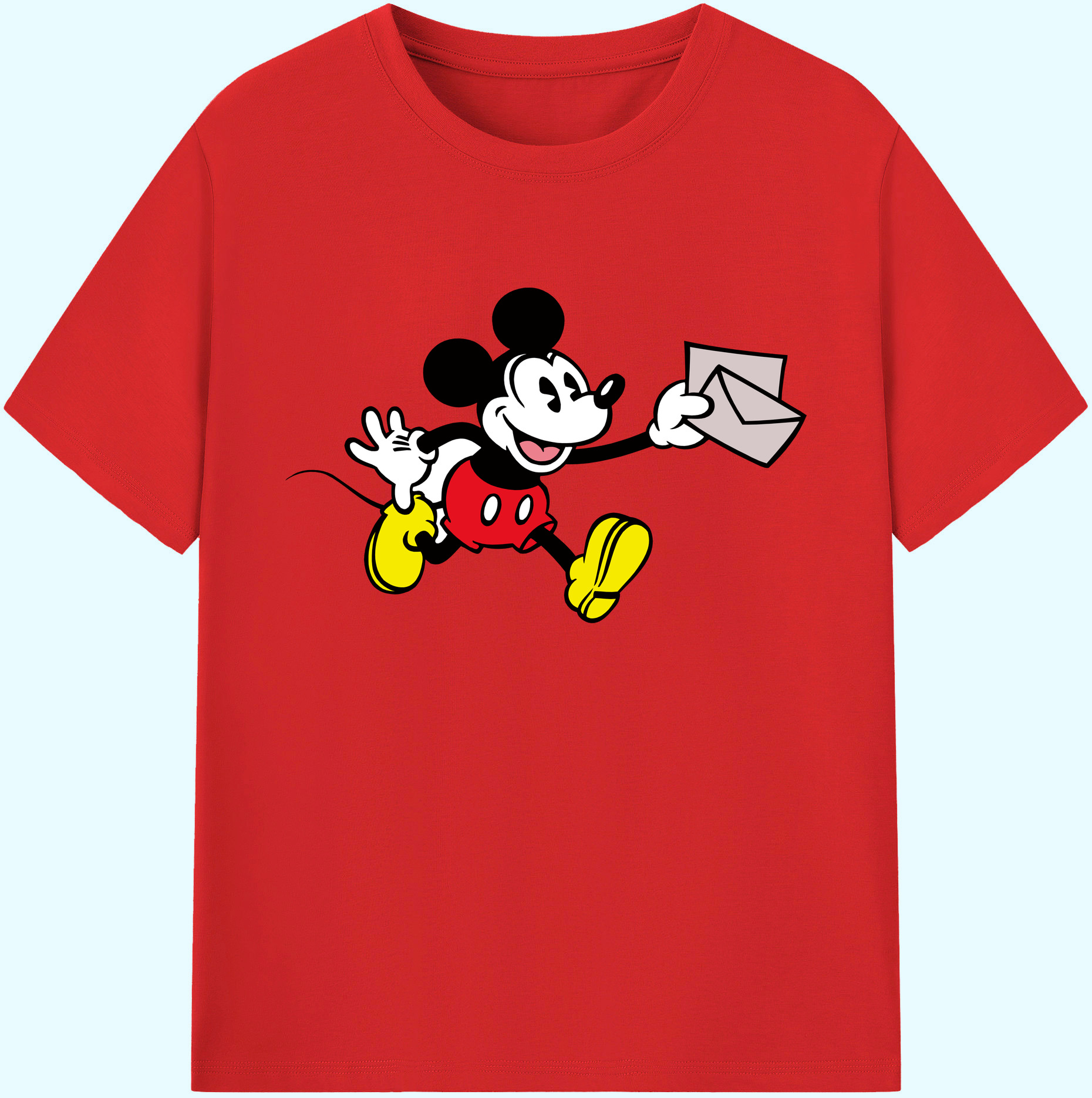 ミッキーマウス Mickey Mouse 綿100％ メンズ半袖Tシャツ｜肌触りやわらか＆通気性