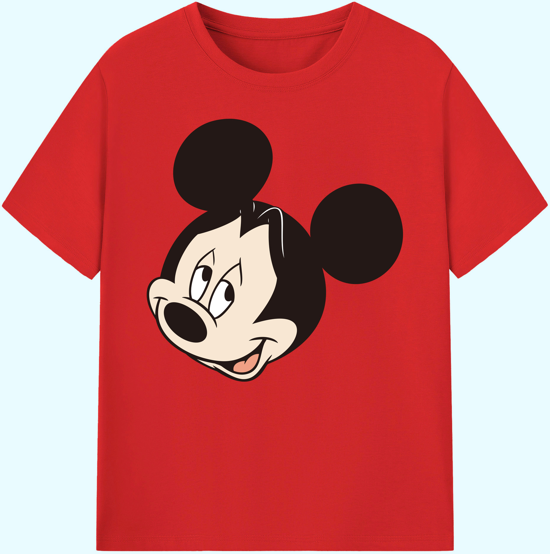 ミッキーマウス Mickey Mouse 綿100％ メンズ半袖Tシャツ｜肌触りやわらか＆通気性