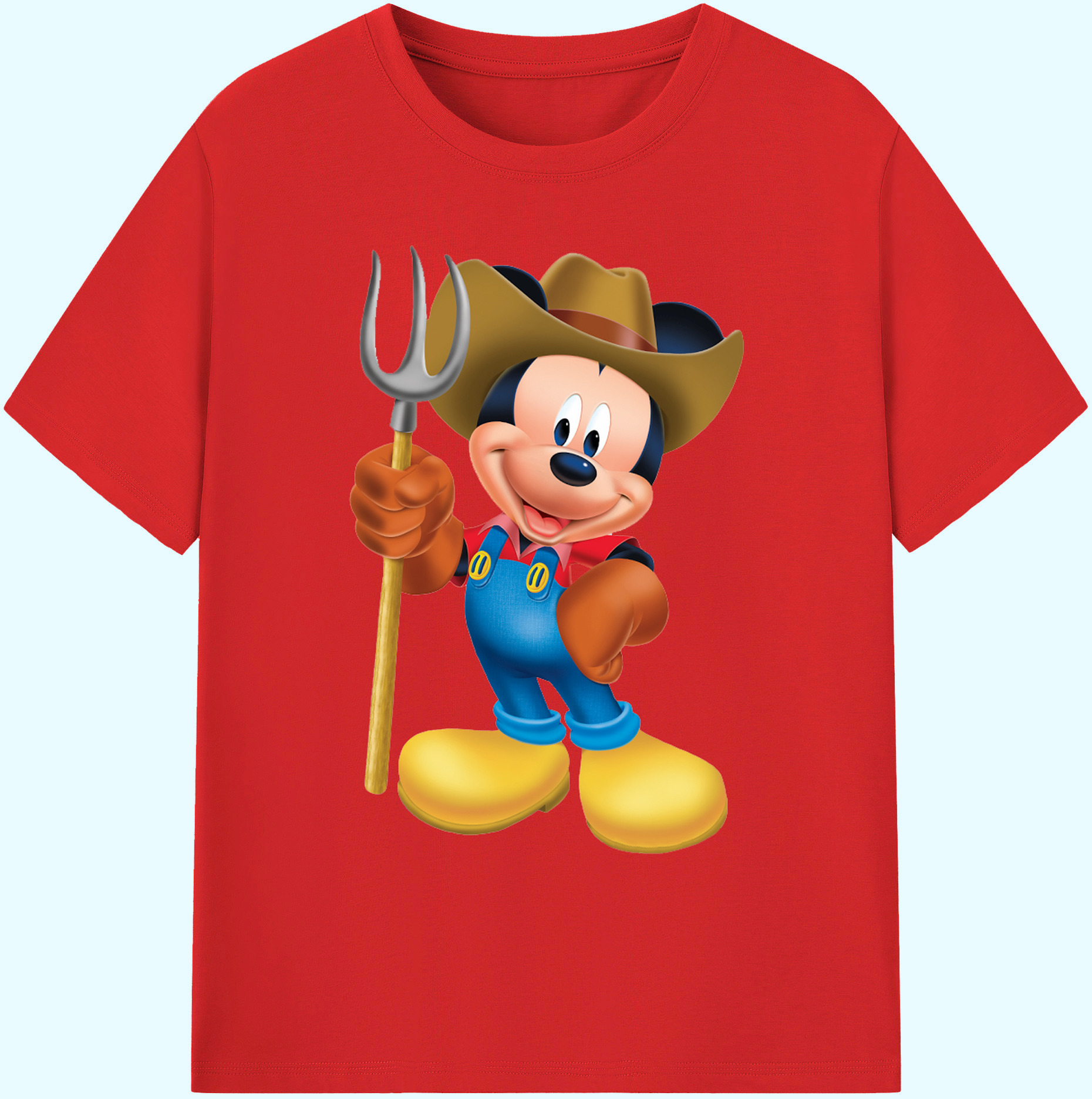 ミッキーマウス Mickey Mouse 綿100％ メンズ半袖Tシャツ｜肌触りやわらか＆通気性