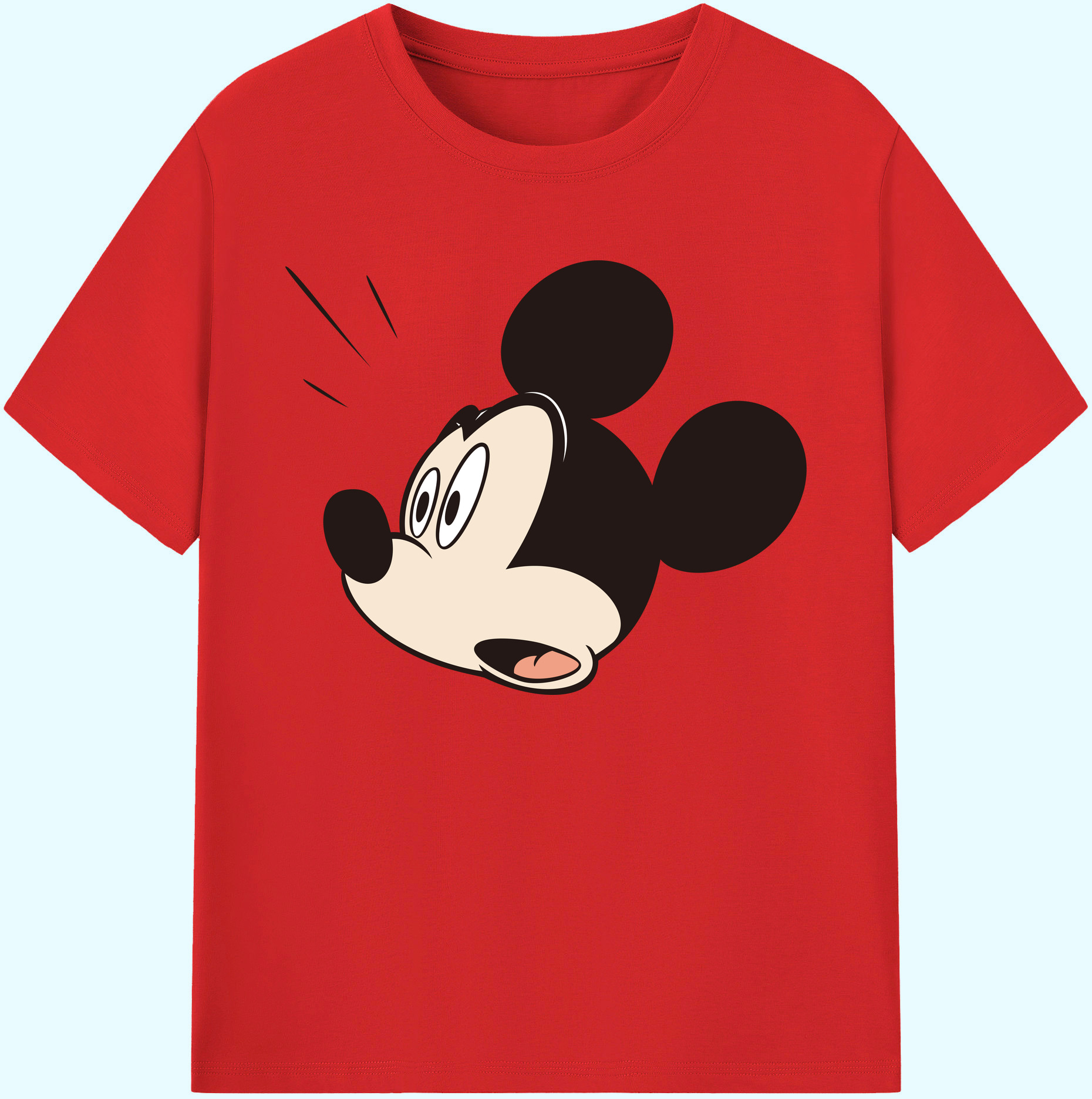 ミッキーマウス Mickey Mouse 綿100％ メンズ半袖Tシャツ｜肌触りやわらか＆通気性