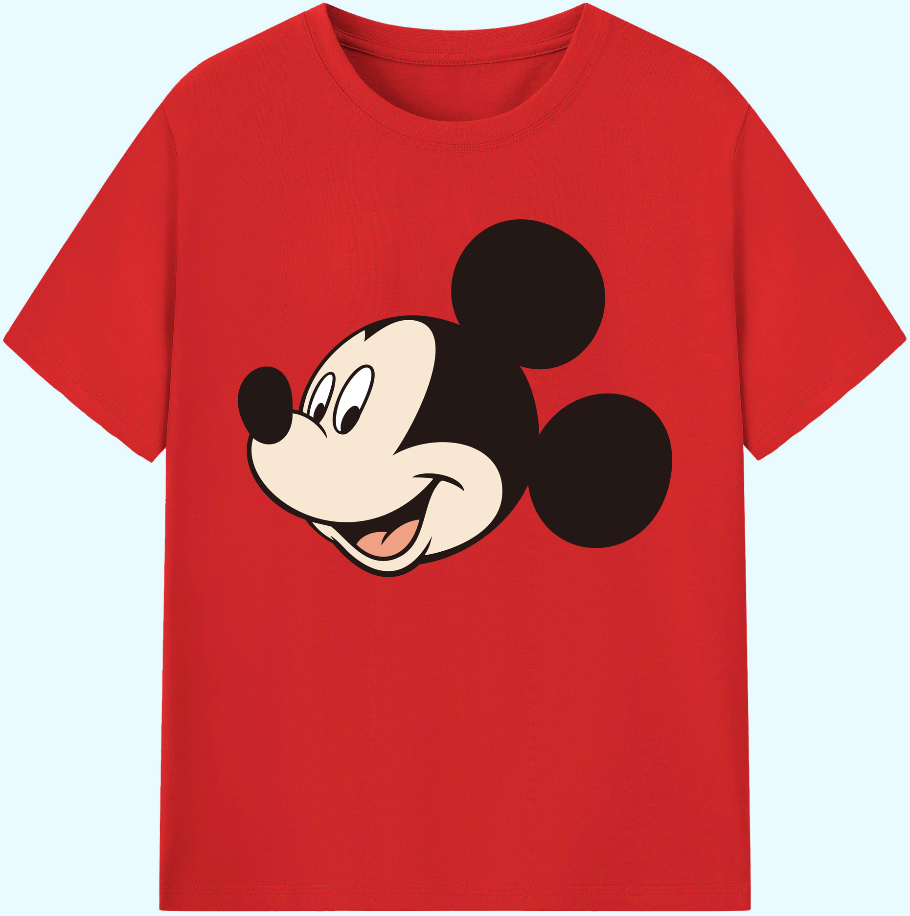 ミッキーマウス Mickey Mouse 綿100％ メンズ半袖Tシャツ｜肌触りやわらか＆通気性