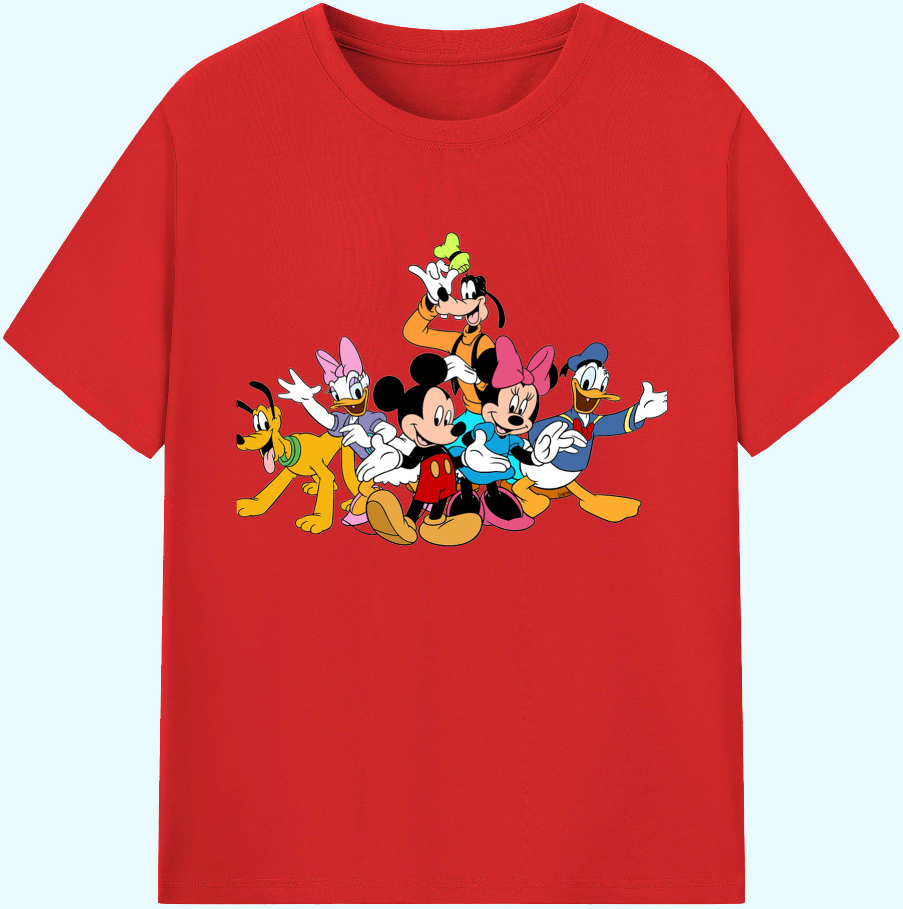 ミッキーマウス Mickey Mouse 綿100％ メンズ半袖Tシャツ｜肌触りやわらか＆通気性