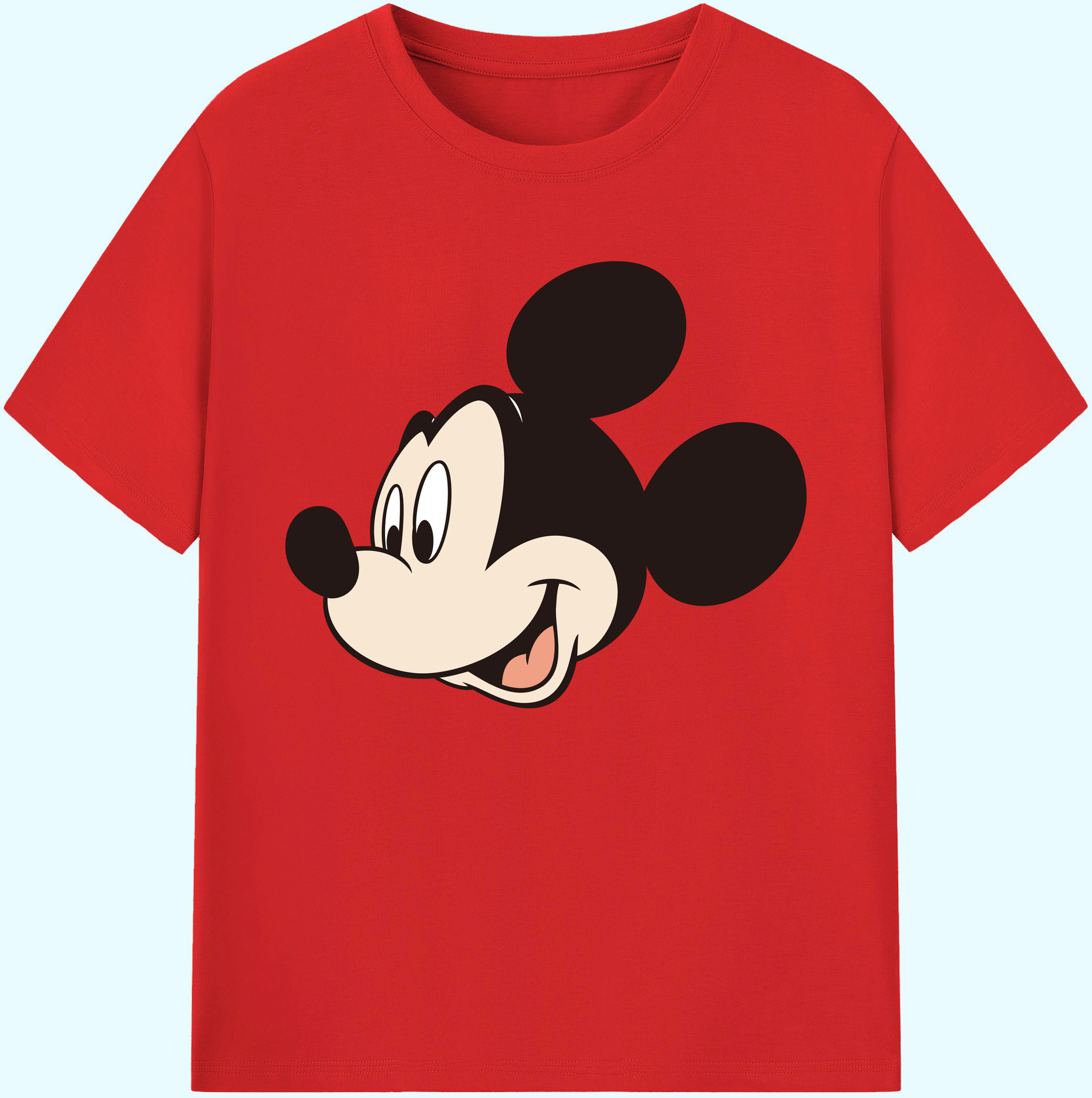 ミッキーマウス Mickey Mouse 綿100％ メンズ半袖Tシャツ｜肌触りやわらか＆通気性