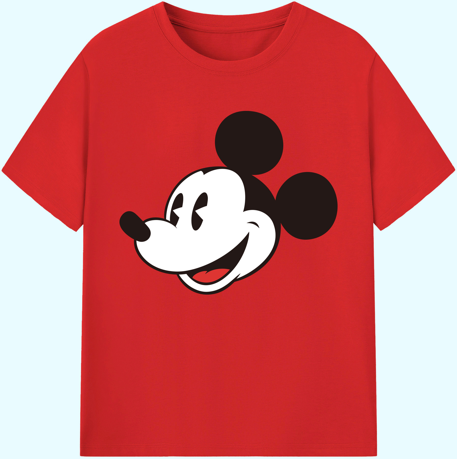 ミッキーマウス Mickey Mouse 綿100％ メンズ半袖Tシャツ｜肌触りやわらか＆通気性