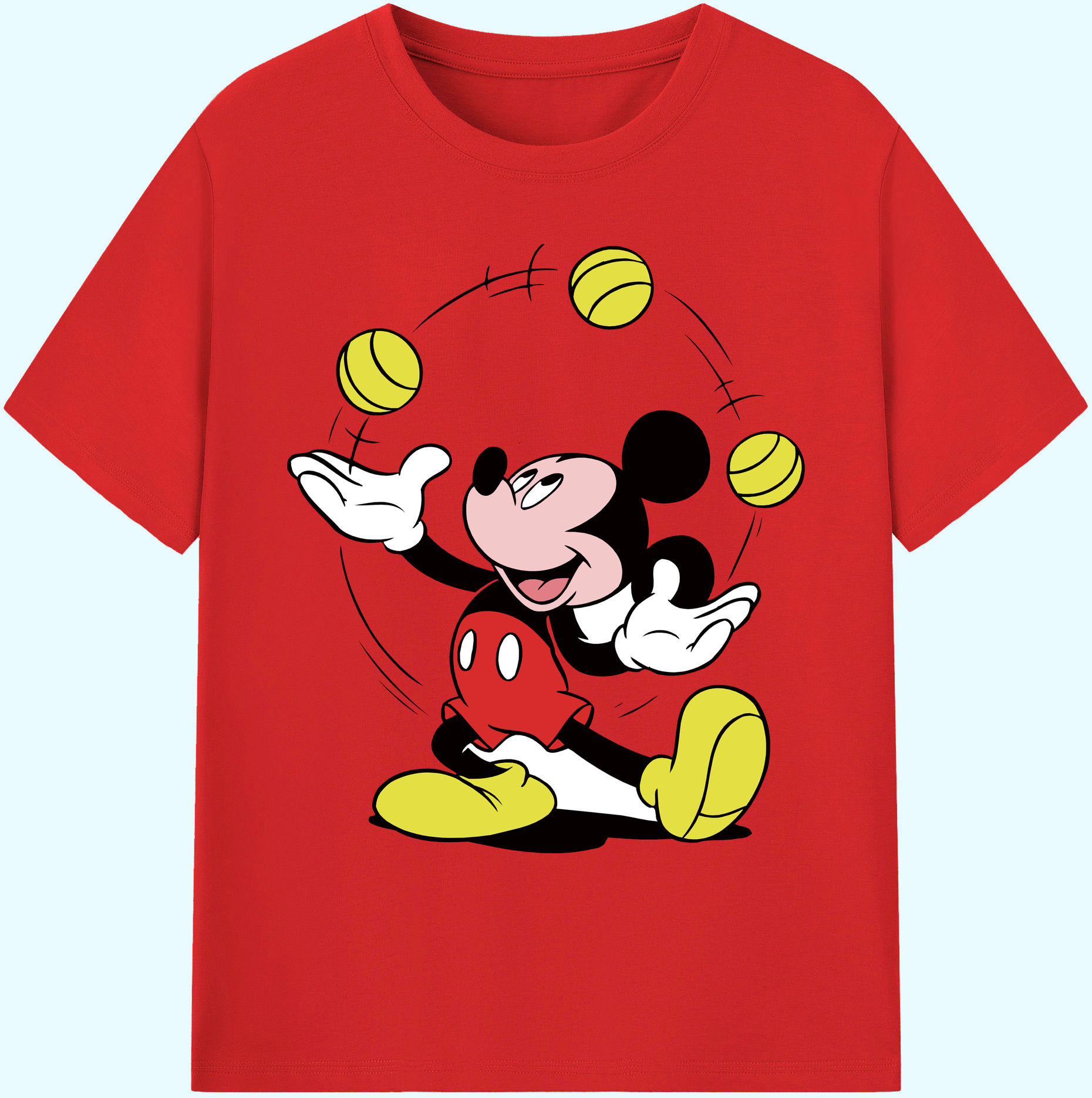 ミッキーマウス Mickey Mouse 綿100％ メンズ半袖Tシャツ｜肌触りやわらか＆通気性