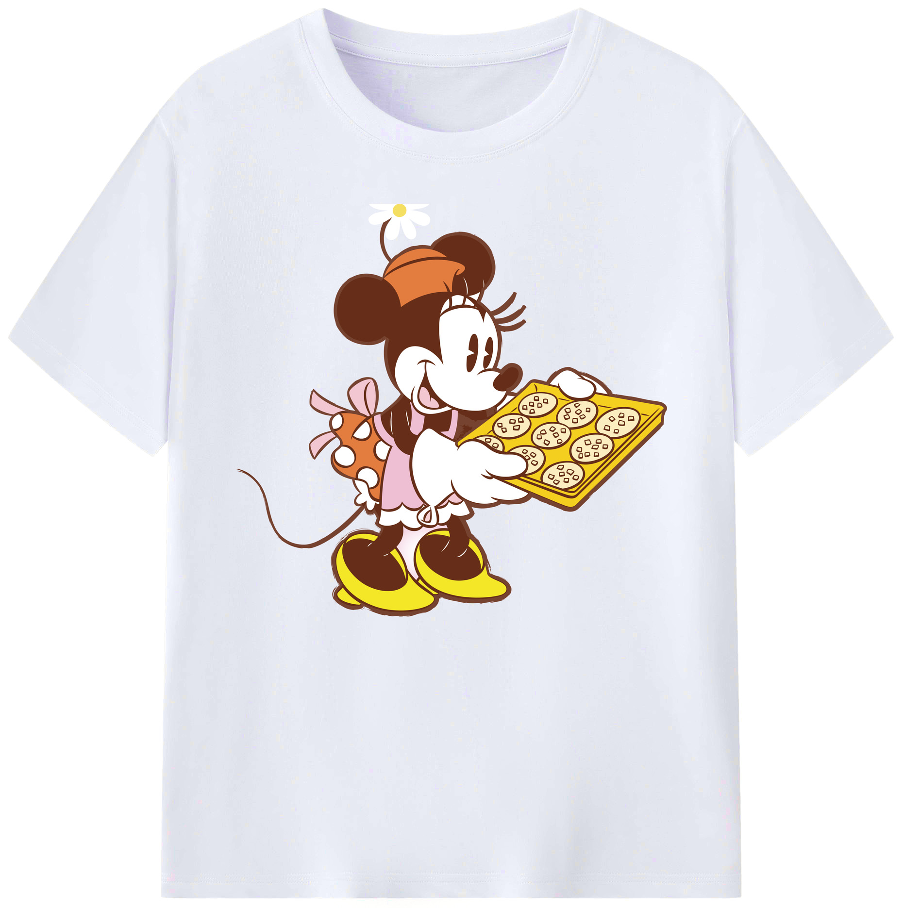 ミッキーマウス Mickey Mouse 綿100％ メンズ半袖Tシャツ｜肌触りやわらか＆通気性