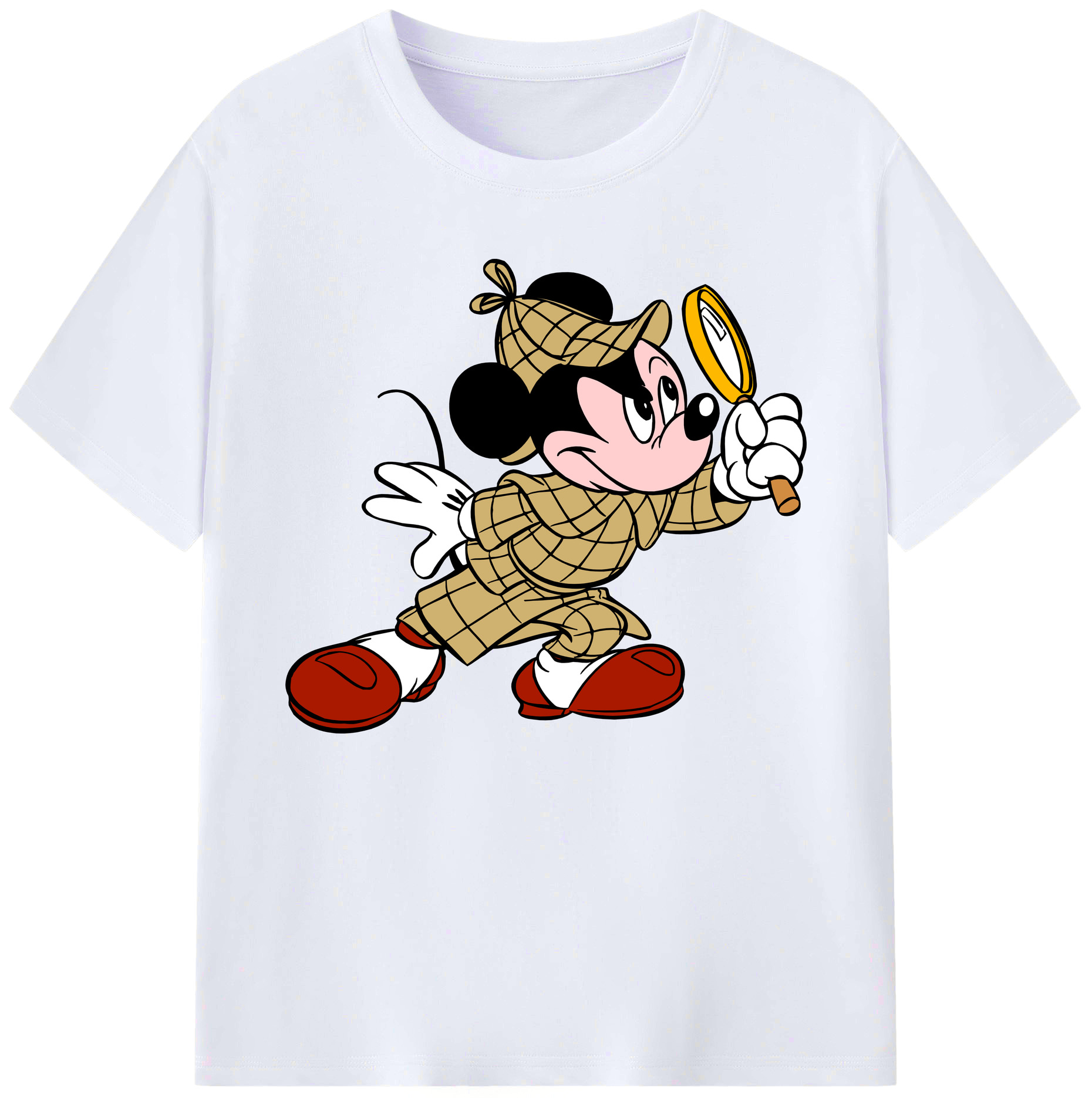 ミッキーマウス Mickey Mouse 綿100％ メンズ半袖Tシャツ｜肌触りやわらか＆通気性