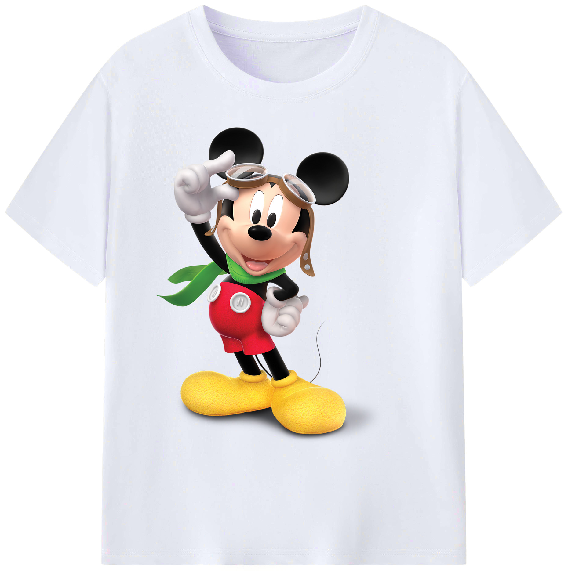ミッキーマウス Mickey Mouse 綿100％ メンズ半袖Tシャツ｜肌触りやわらか＆通気性