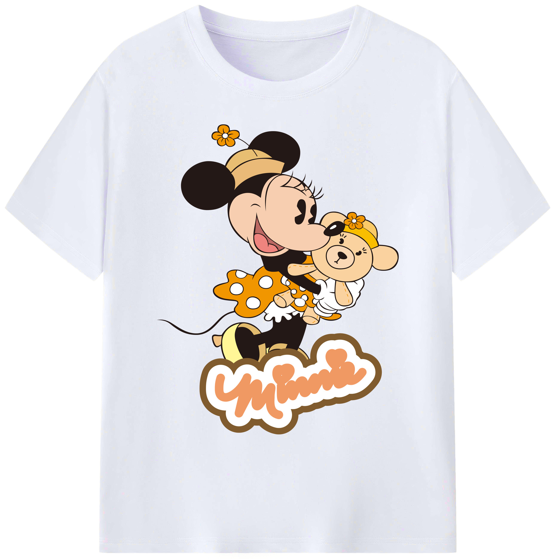 ミッキーマウス Mickey Mouse 綿100％ メンズ半袖Tシャツ｜肌触りやわらか＆通気性