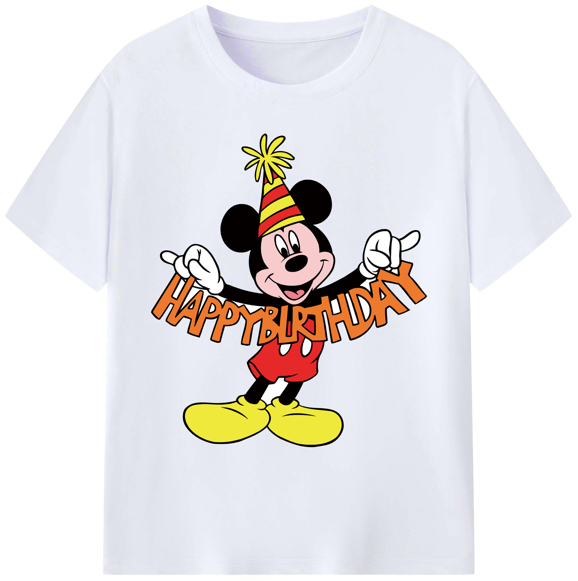 ミッキーマウス Mickey Mouse 綿100％ メンズ半袖Tシャツ｜肌触りやわらか＆通気性