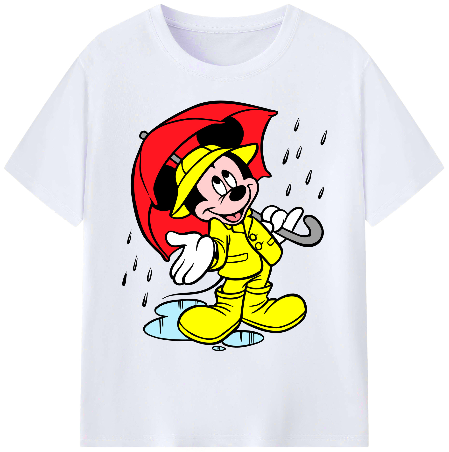 ミッキーマウス Mickey Mouse 綿100％ メンズ半袖Tシャツ｜肌触りやわらか＆通気性