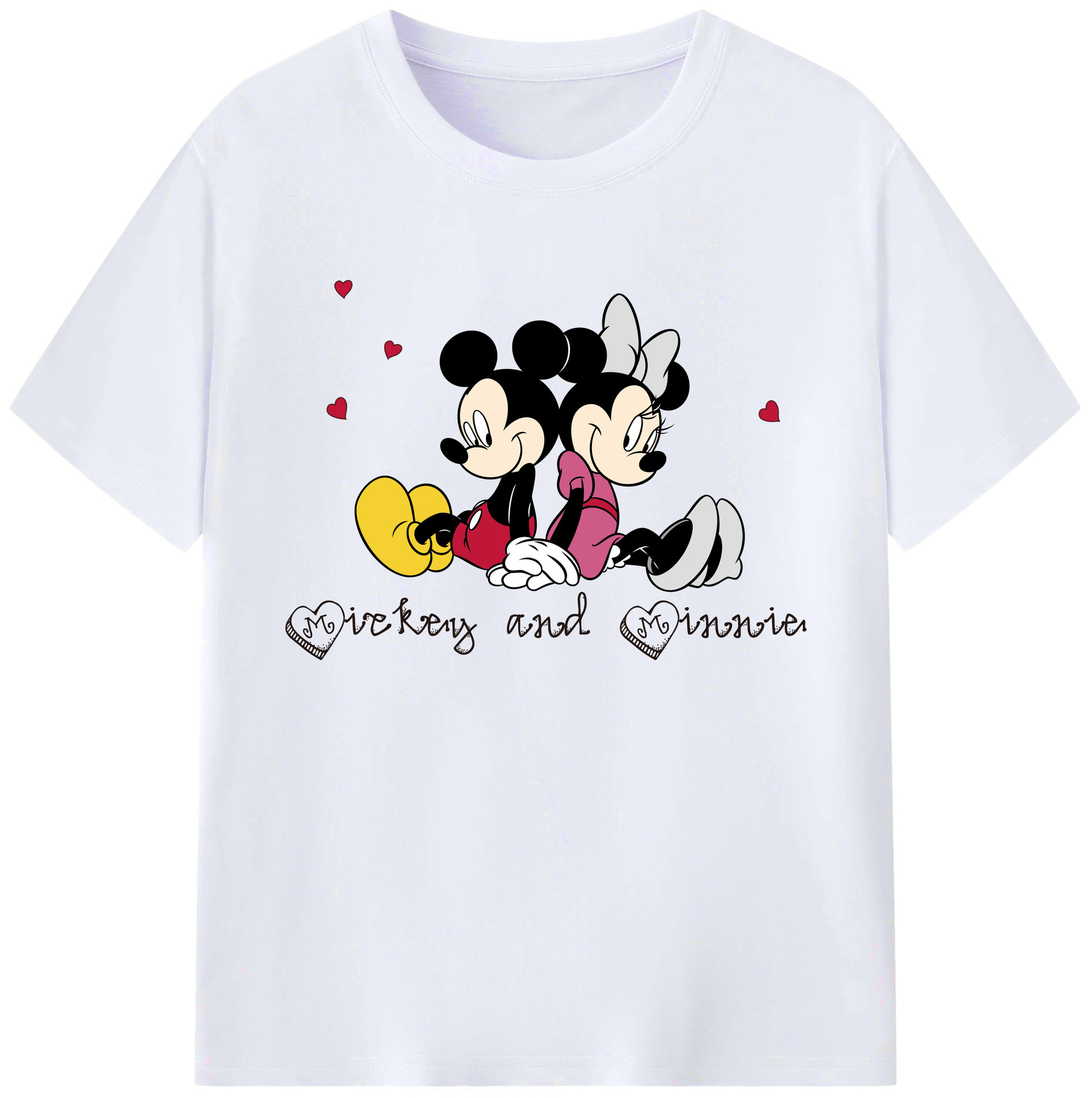 ミッキーマウス Mickey Mouse 綿100％ メンズ半袖Tシャツ｜肌触りやわらか＆通気性