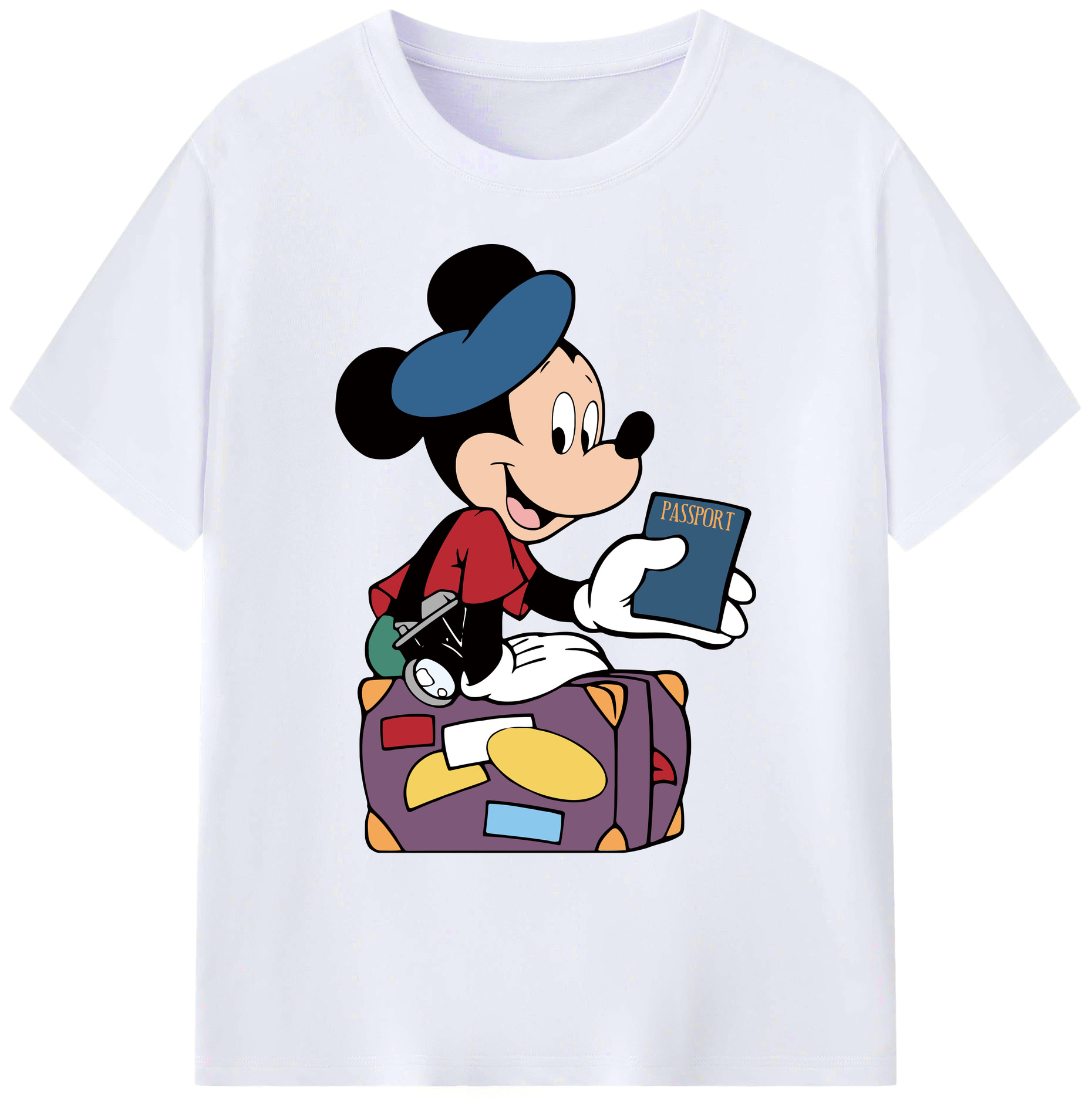 ミッキーマウス Mickey Mouse 綿100％ メンズ半袖Tシャツ｜肌触りやわらか＆通気性