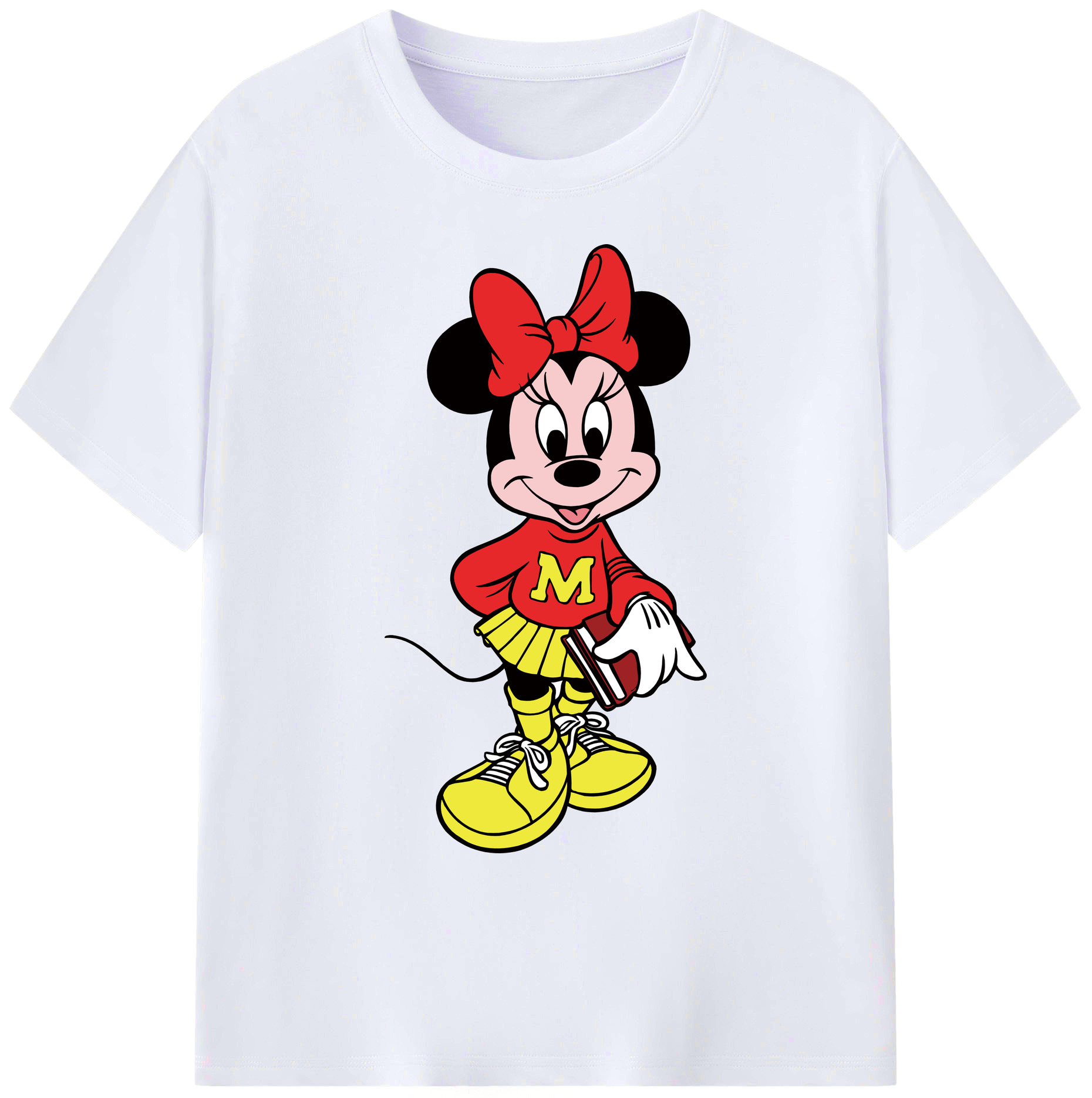 ミッキーマウス Mickey Mouse 綿100％ メンズ半袖Tシャツ｜肌触りやわらか＆通気性